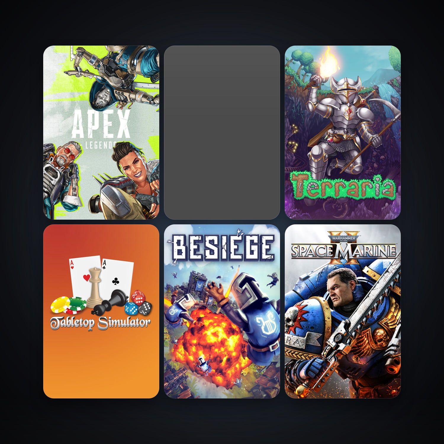 Terraria + Tabletop Simulator, 23 games, clean — HabibiAccounts