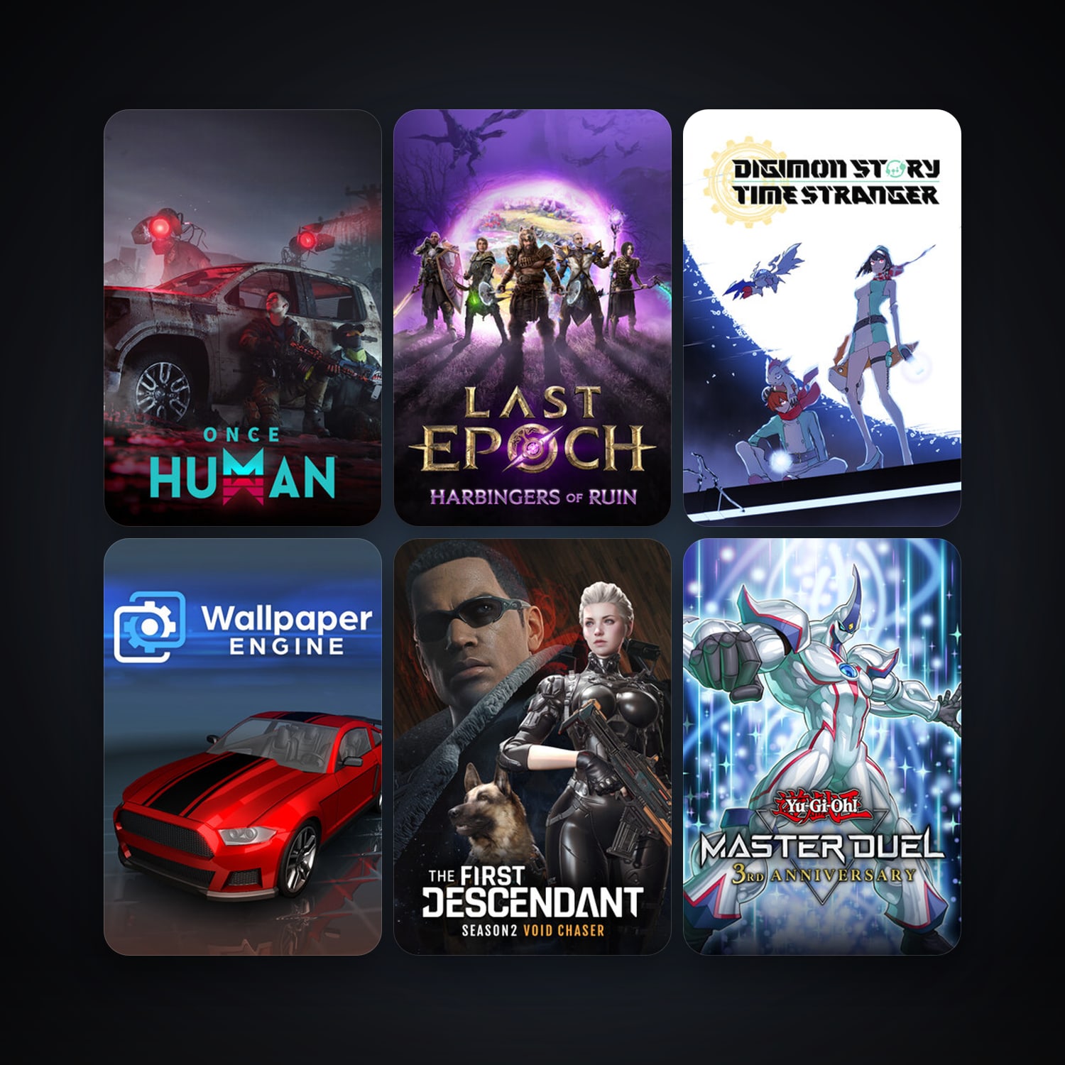 Wallpaper Engine + Last Epoch, 10 games, clean — HabibiAccounts