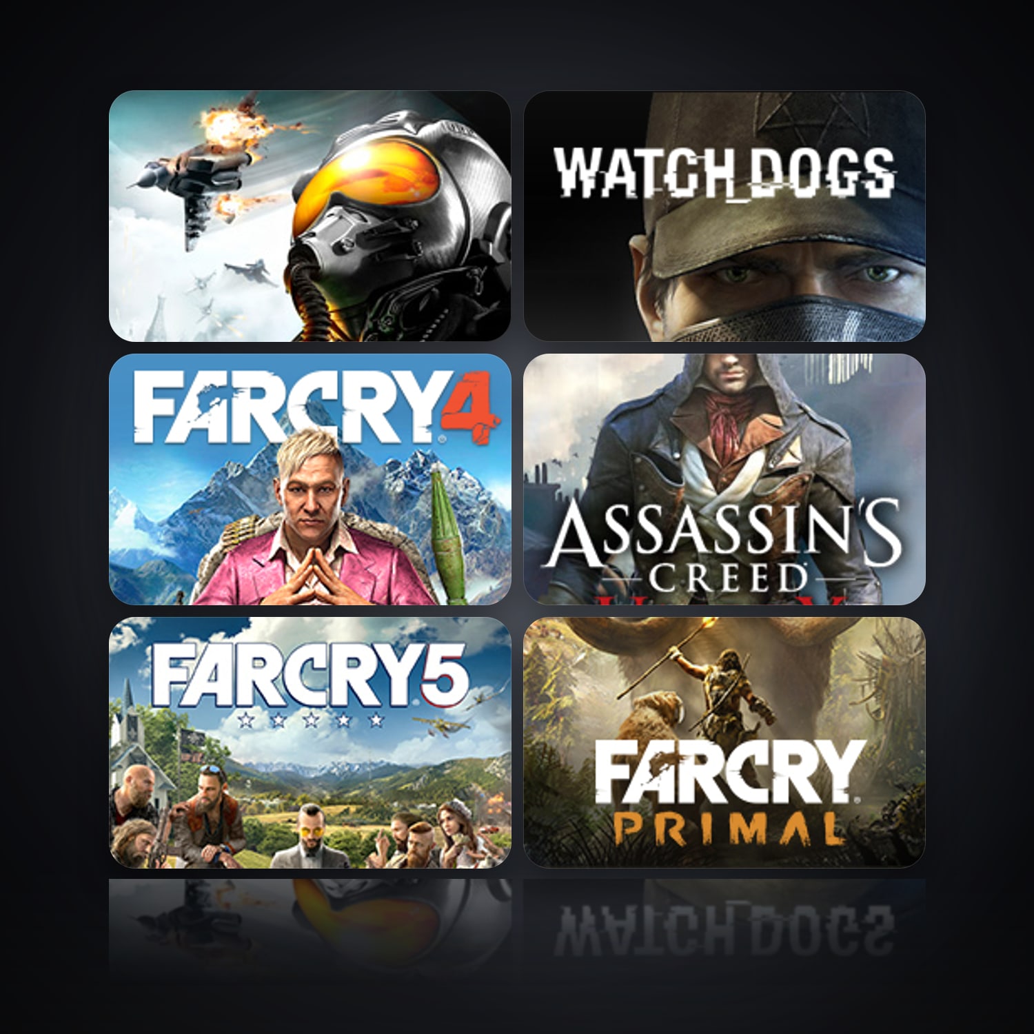 هالحساب يوبيسوفت فيه Tom Clancy’s H.A.W.X 2 وWatch_Dogs، FR، 6 ألعاب — HabibiAccounts