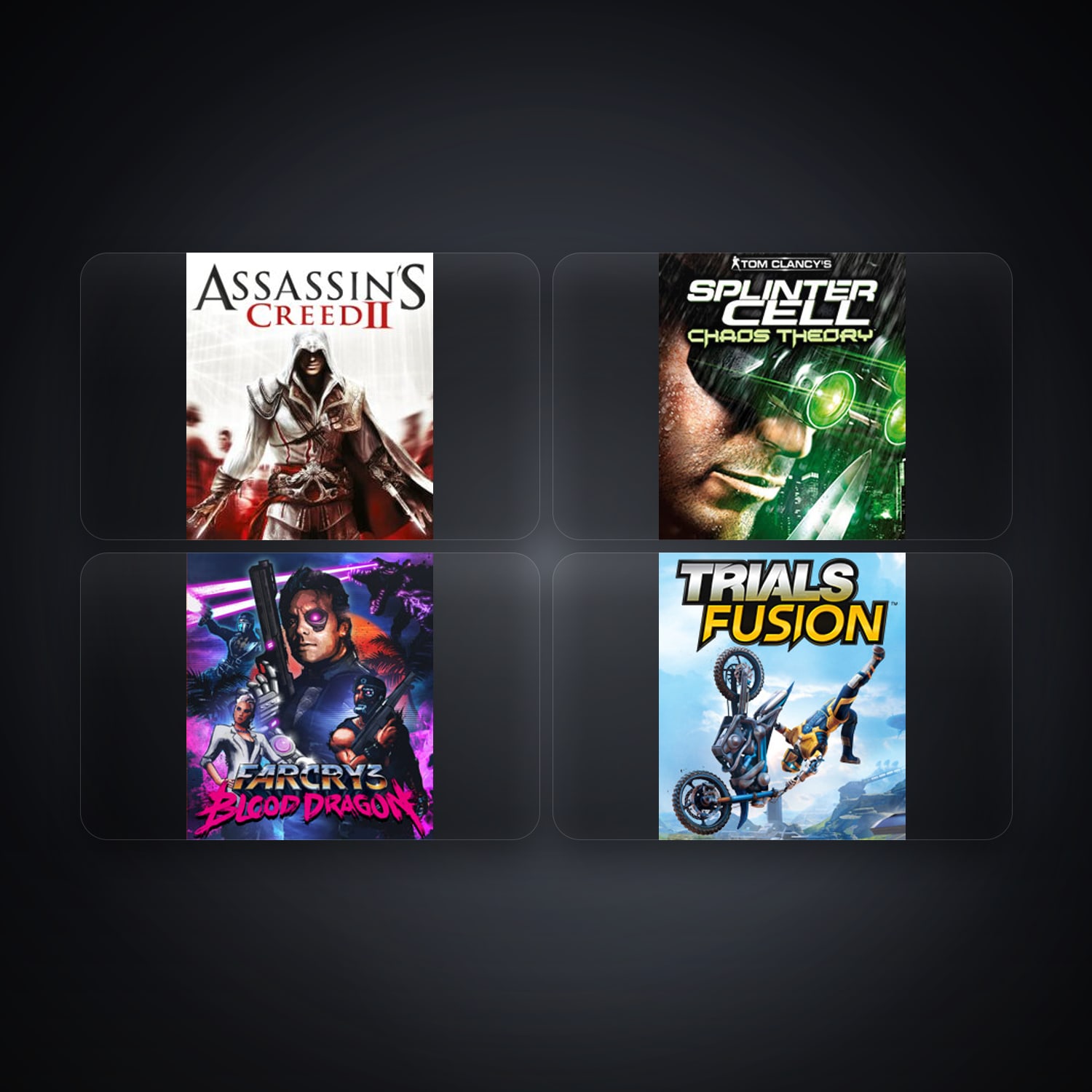 Ubisoft account — Assassin's Creed II + Tom Clancy's Splinter Cell Chaos Theory — US — 4 games — HabibiAccounts