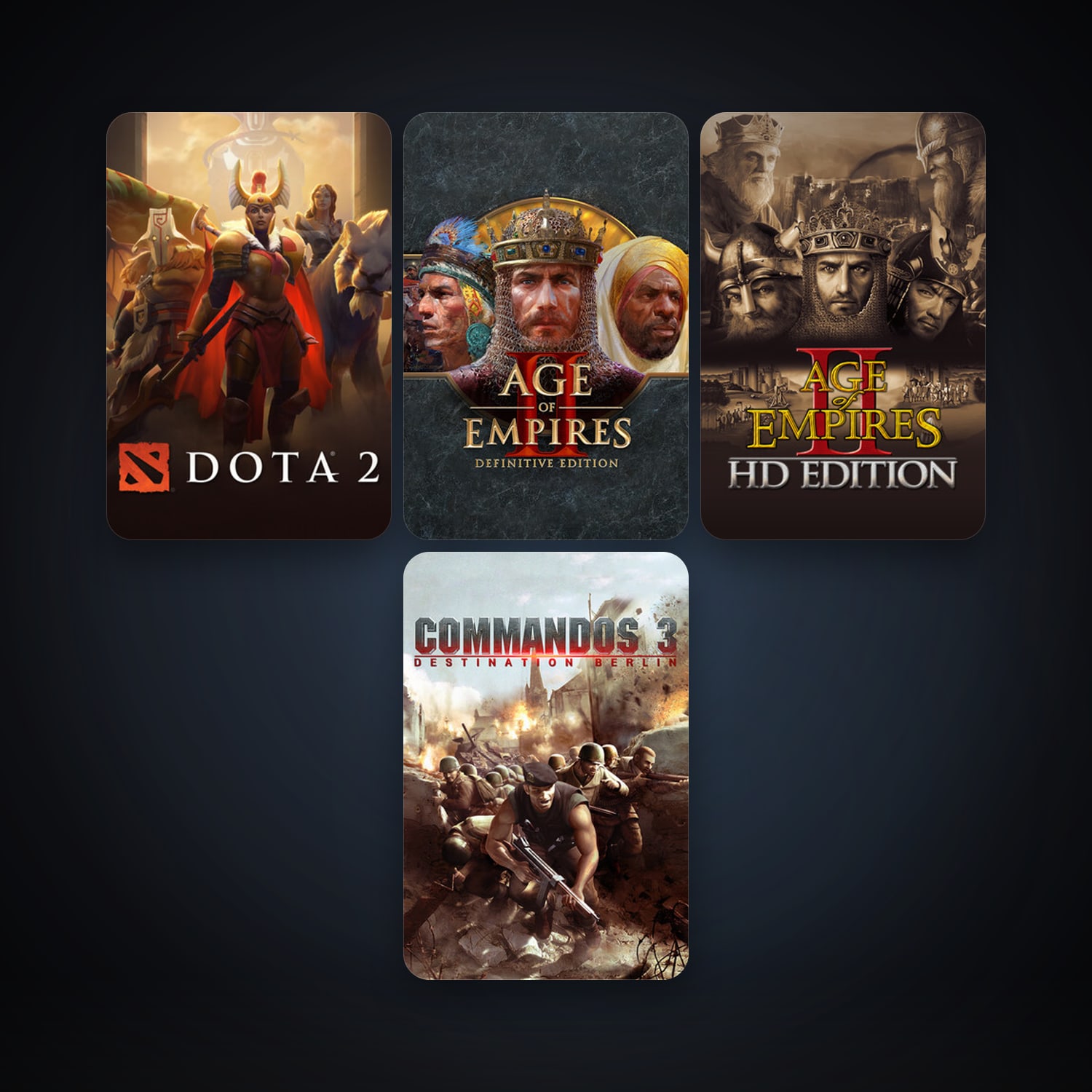 Dota 2 + Commandos 3: Destination Berlin, 7 games, clean — HabibiAccounts