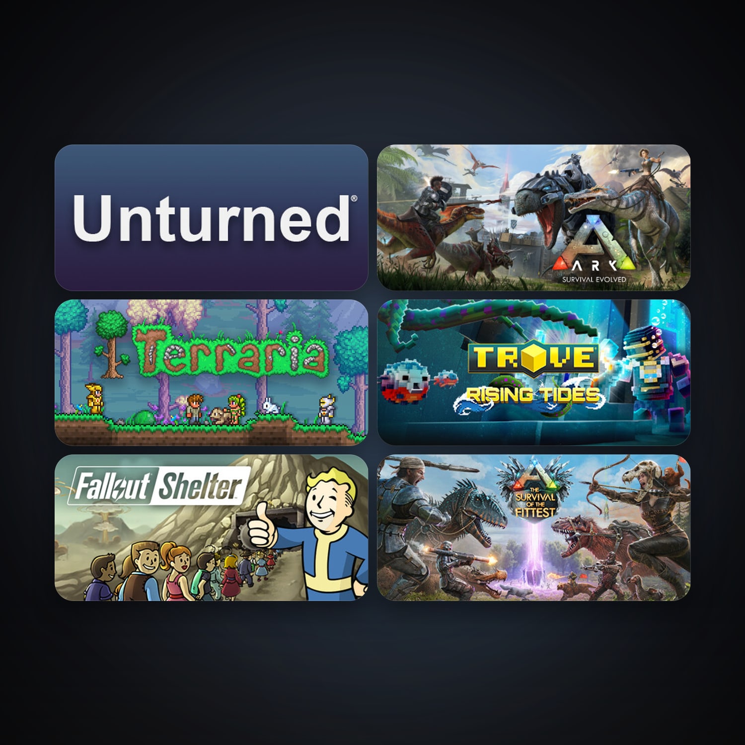 Terraria + Trove, 12 games, clean — HabibiAccounts