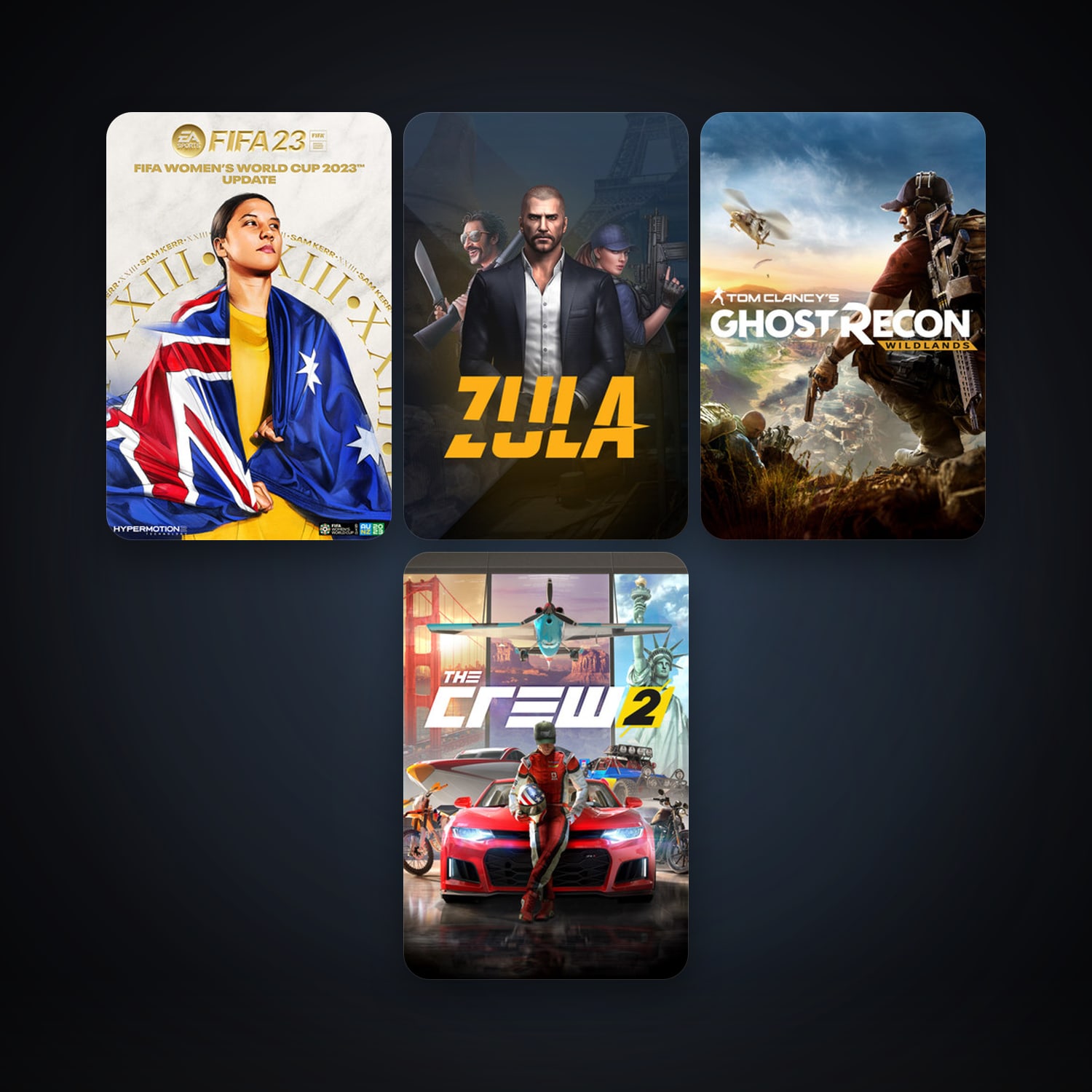 Tom Clancy's Ghost Recon Wildlands + The Crew 2, 9 games, clean — HabibiAccounts