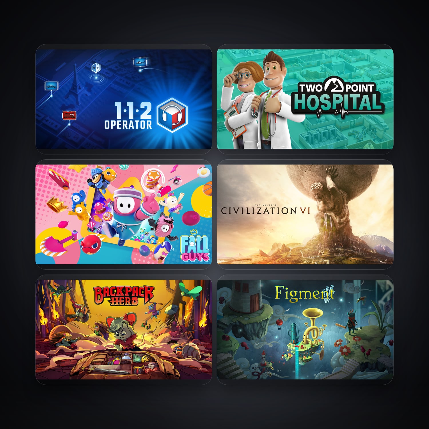 112 Operator & Two Point Hospital | 12 Games — HabibiAccounts