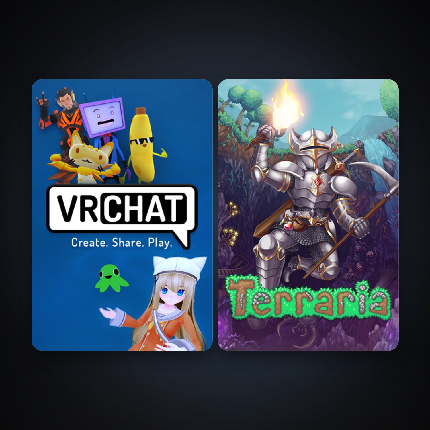 Terraria + VRChat, 5 games, clean — HabibiAccounts