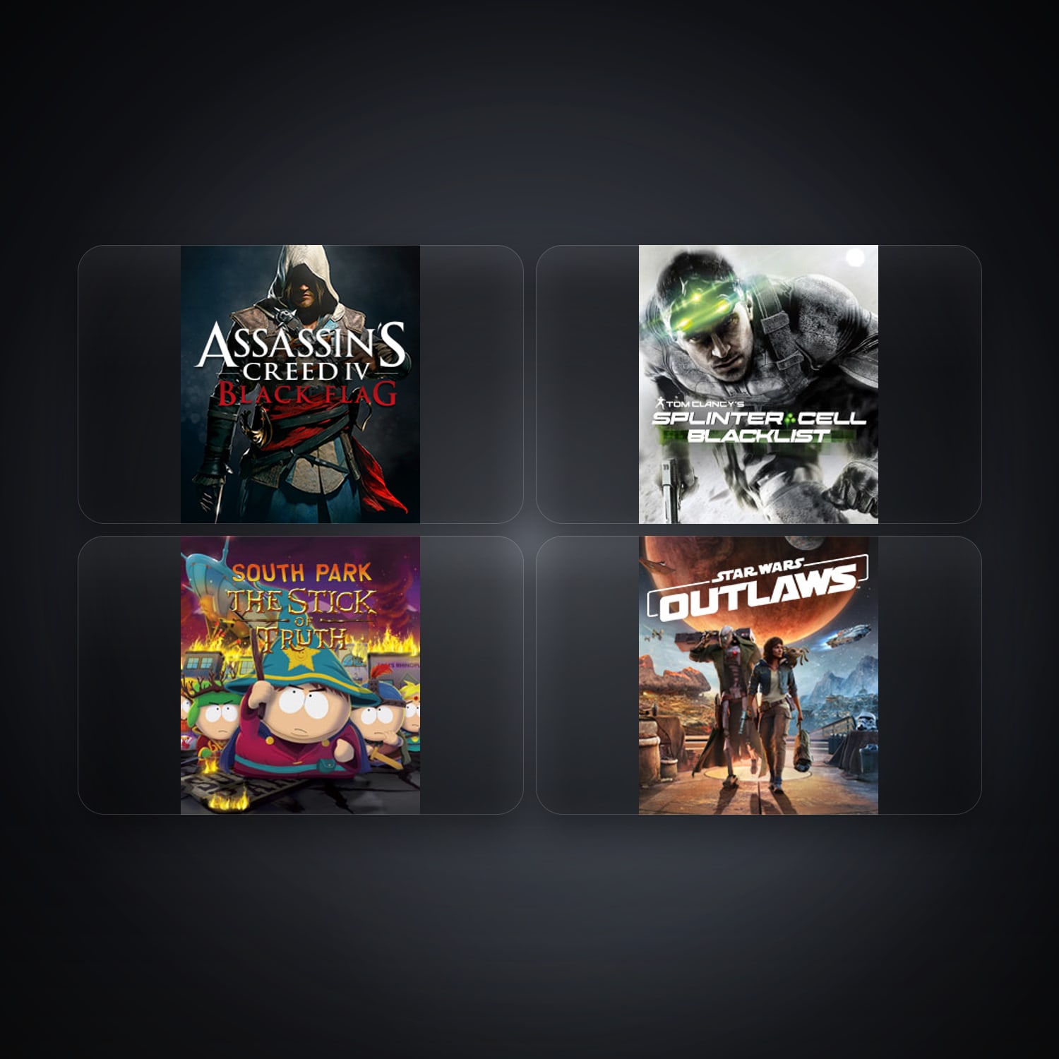 Ubisoft account — Assassin’s Creed IV Black Flag + Tom Clancy's Splinter Cell Blacklist — FR — 5 games — HabibiAccounts