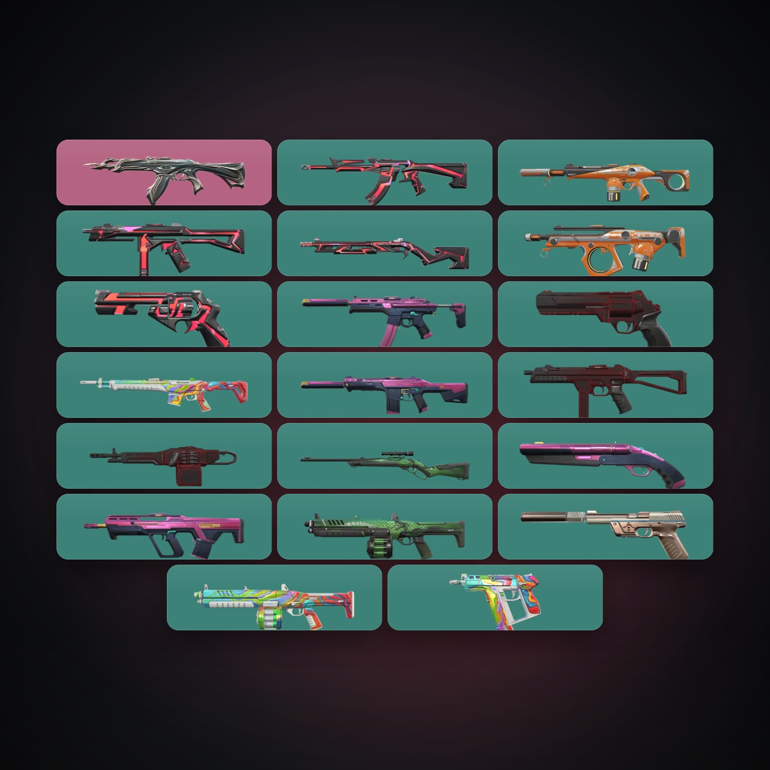 EU Gold 1 locker — 21 skins, lvl 33 — HabibiAccounts