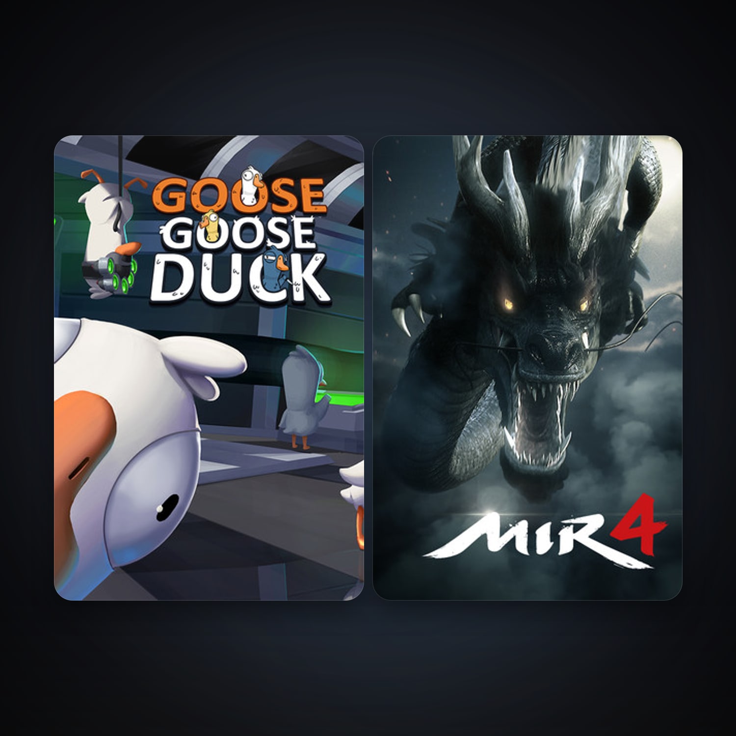 Goose Goose Duck + MIR4, 5 games, clean — HabibiAccounts