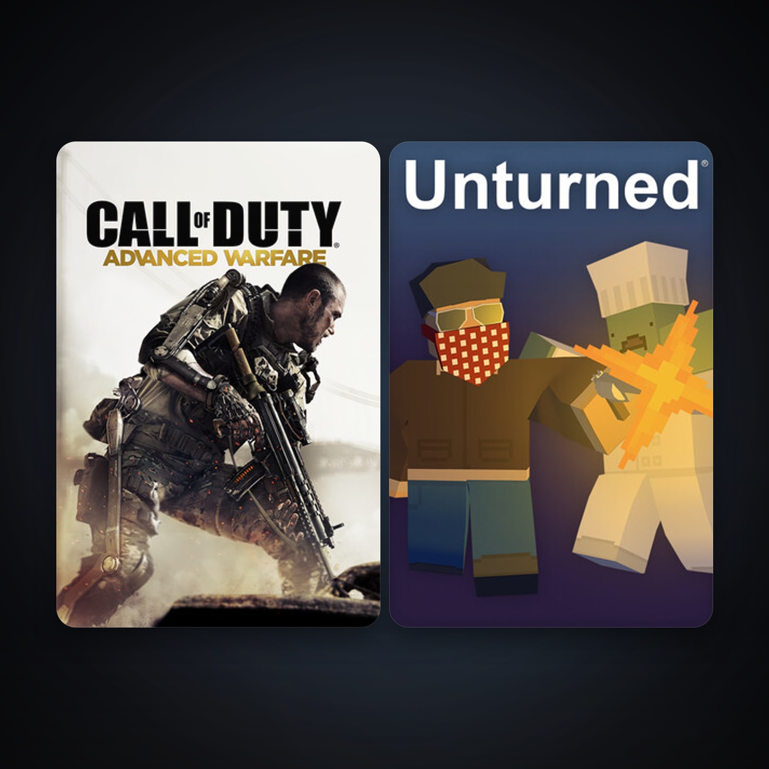 هالحساب ستيم فلين، Call of Duty: Advanced Warfare وUnturned، 5 لعبة، صامد واضح — HabibiAccounts