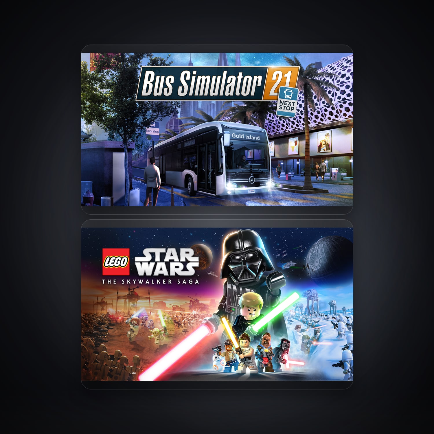 Bus Simulator 21 Next Stop & LEGO Star Wars: The Skywalker Saga | 2 Games — HabibiAccounts