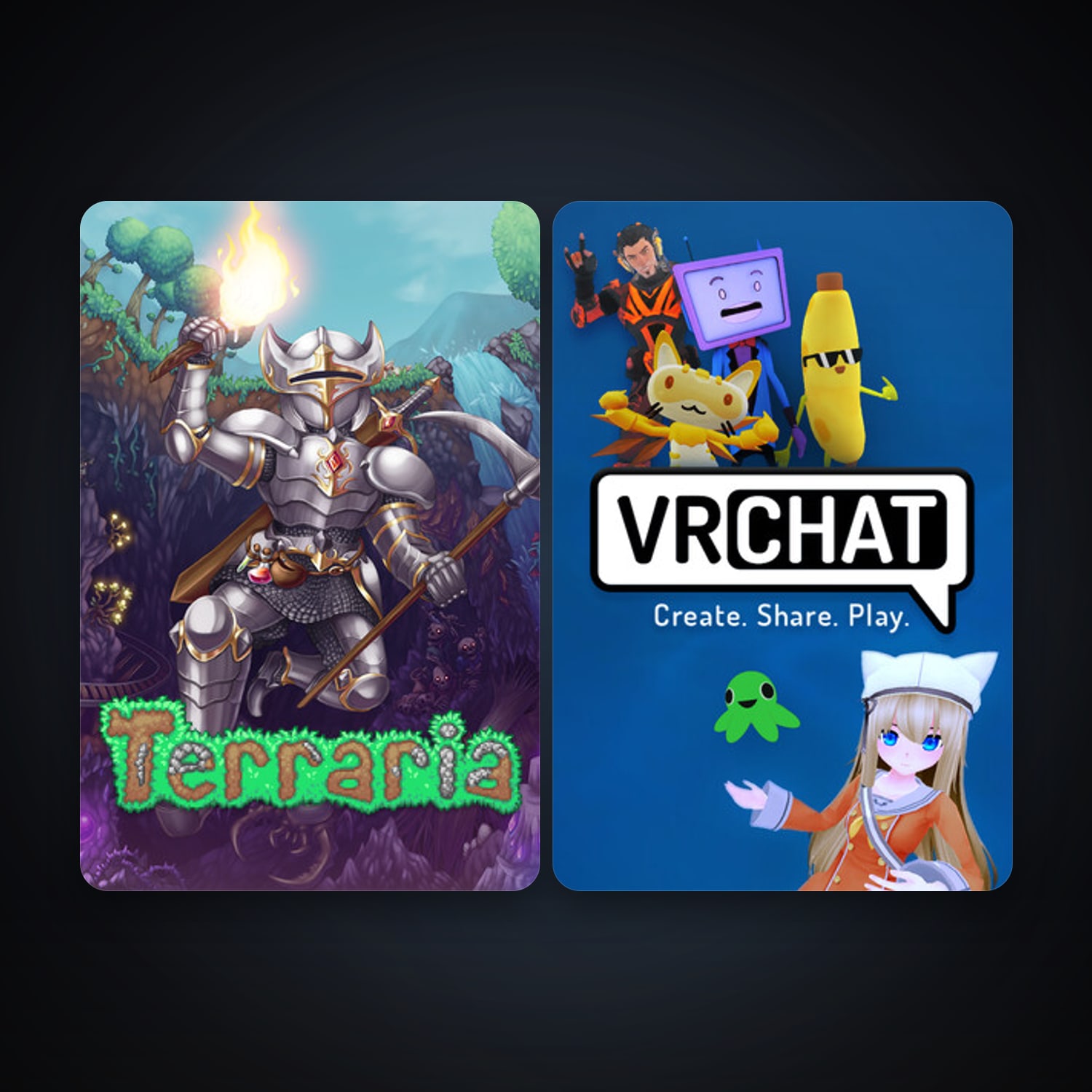 Terraria + VRChat, 7 games, clean — HabibiAccounts