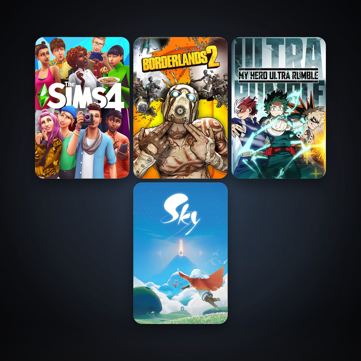 Borderlands 2 + The Sims 4, 6 games, clean — HabibiAccounts