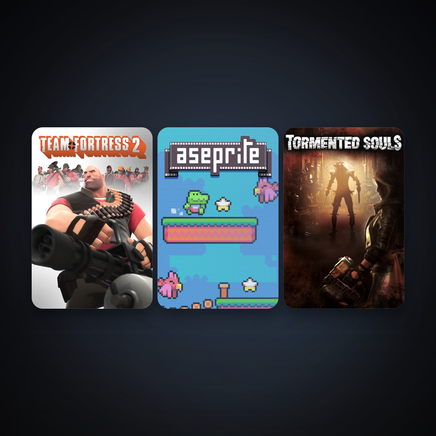 Team Fortress 2 + Aseprite, 5 games, clean — HabibiAccounts