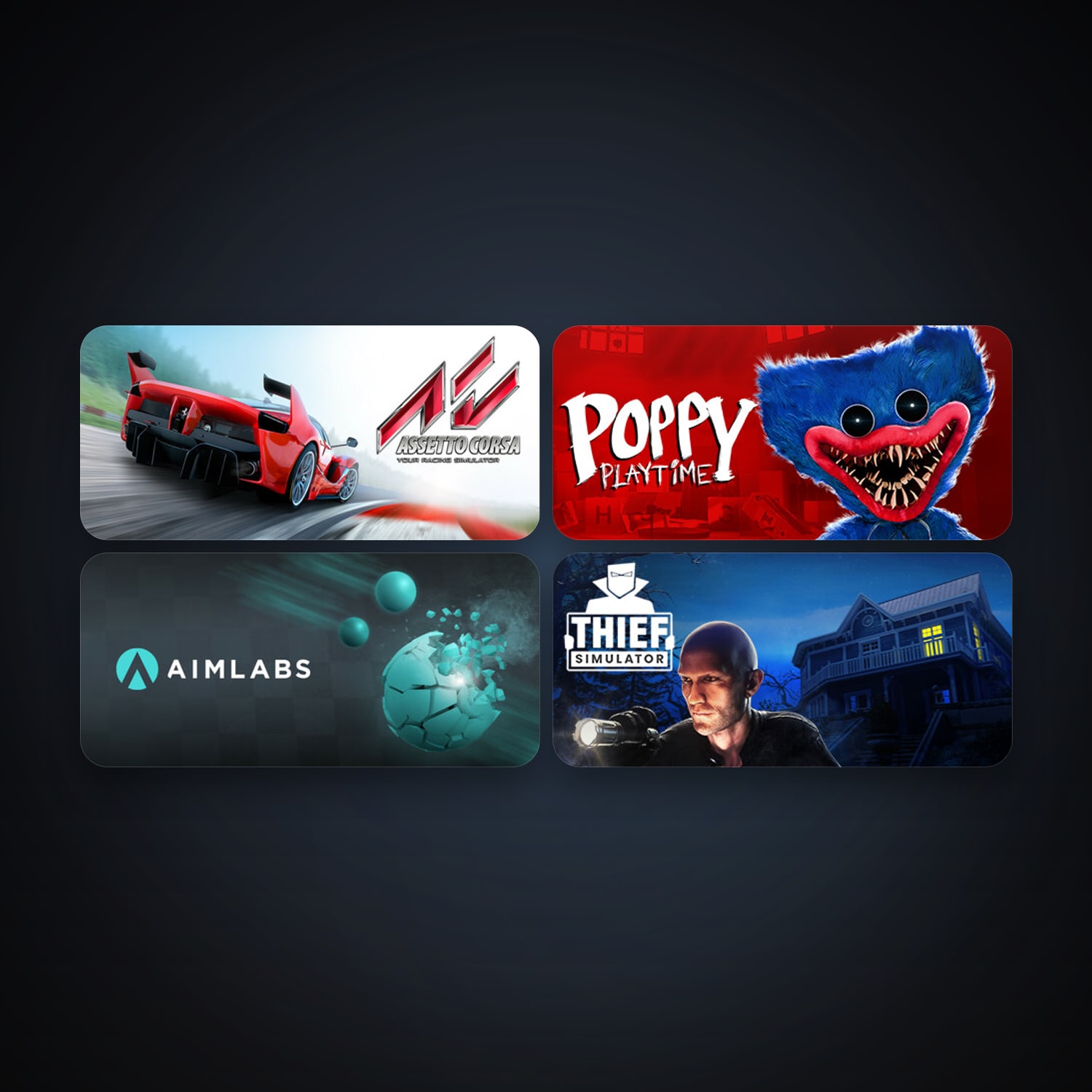 Assetto Corsa + ARK: The Survival Of The Fittest, 11 games, clean — HabibiAccounts