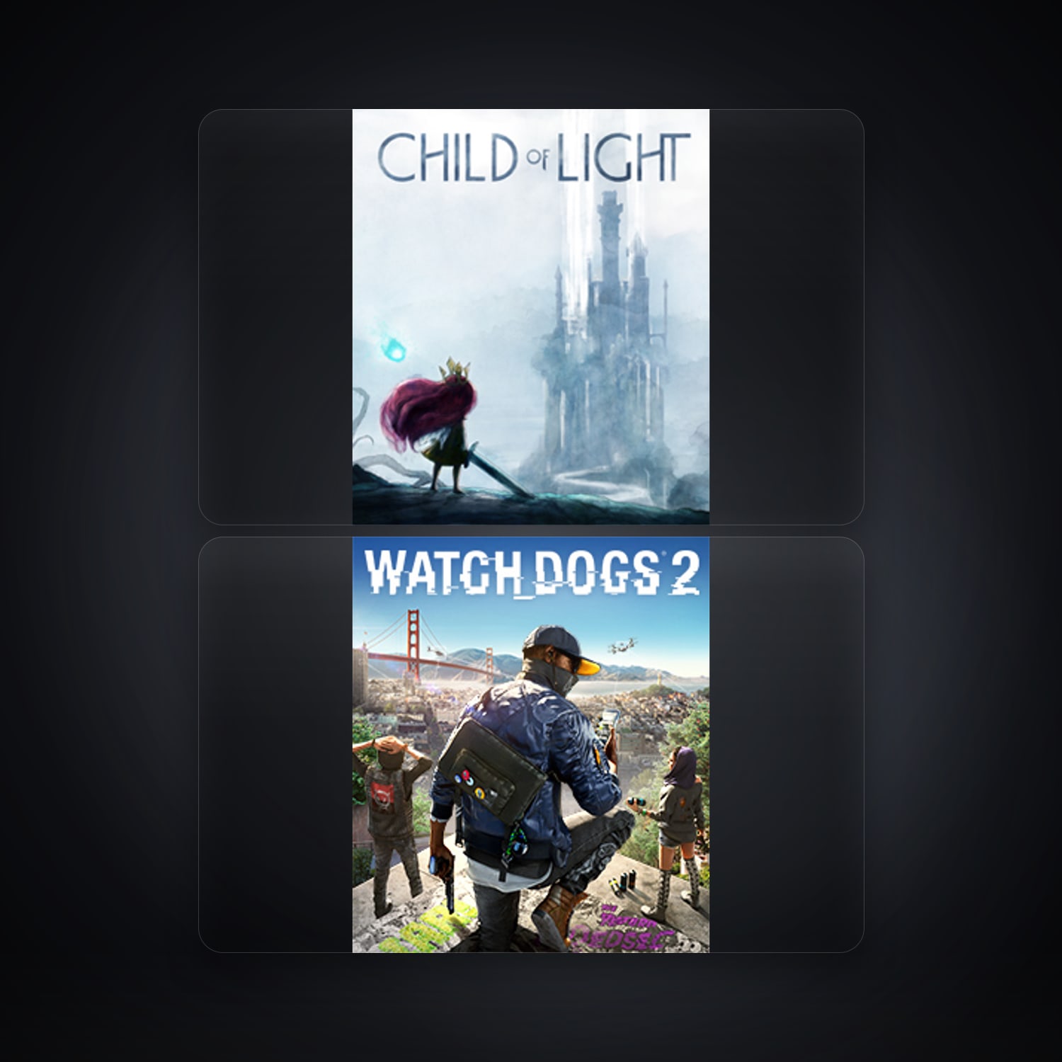 Child of Light & WATCH_DOGS 2 | 2 Games — HabibiAccounts