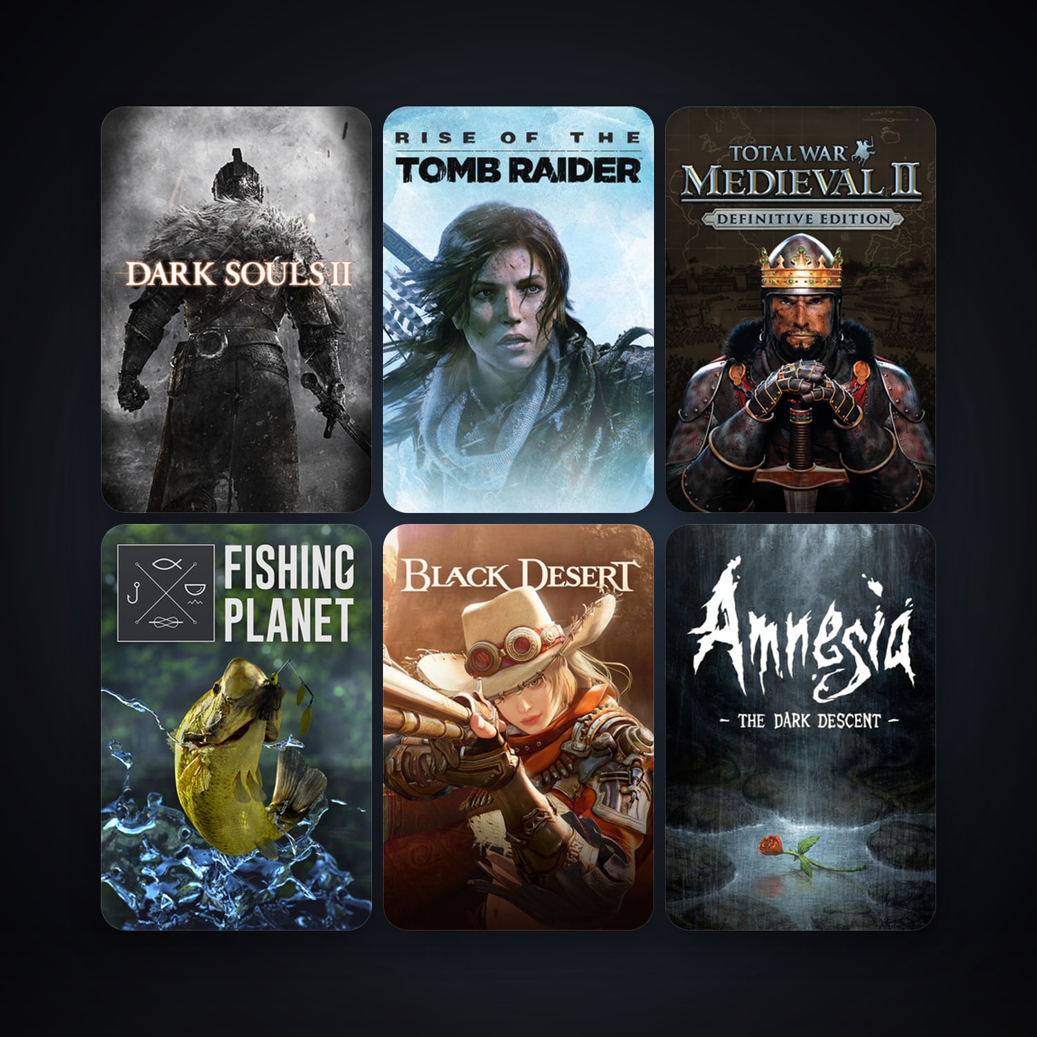 Medieval II: Total War + Amnesia: The Dark Descent, 15 games, clean — HabibiAccounts