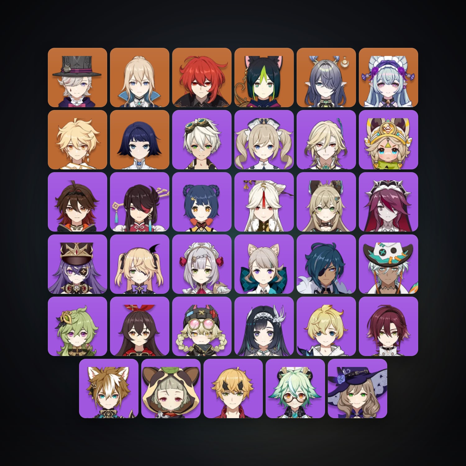Genshin Impact | AR 45 | 35 Chars | 6× 5★ — Genshin / miHoYo Account — HabibiAccounts