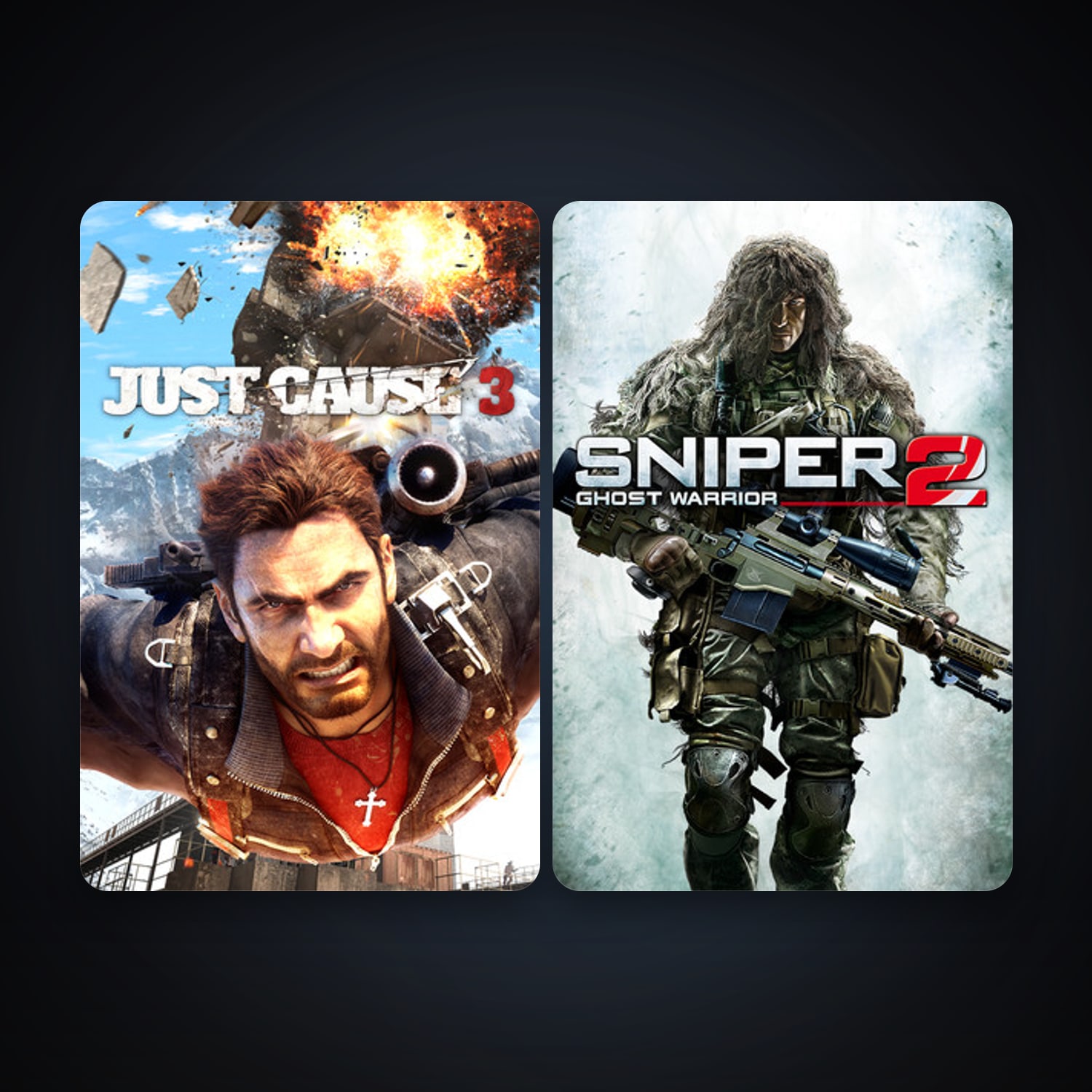 Sniper: Ghost Warrior 2 + Just Cause 3, 2 games, clean — HabibiAccounts