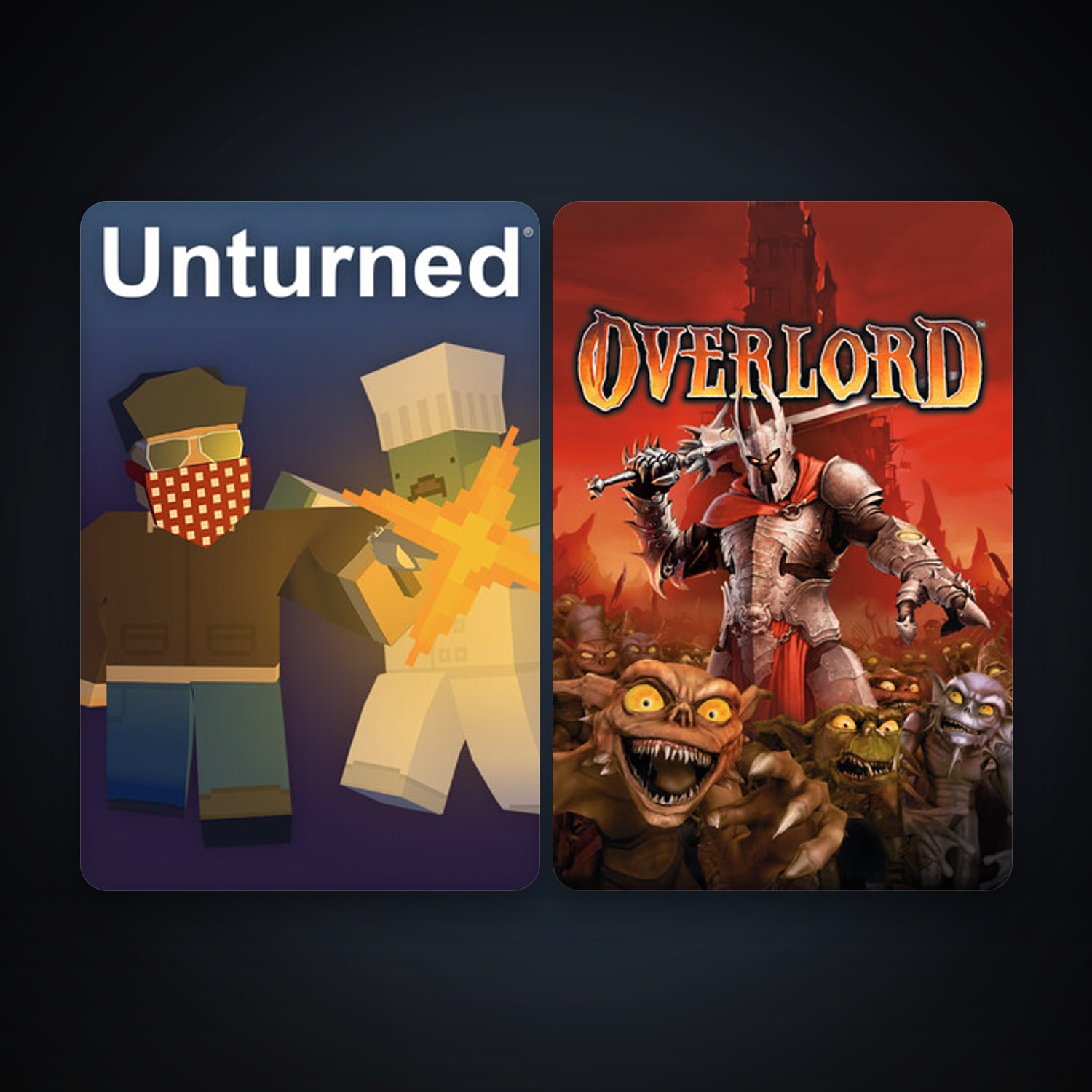 Overlord + Unturned, 2 games, clean — HabibiAccounts