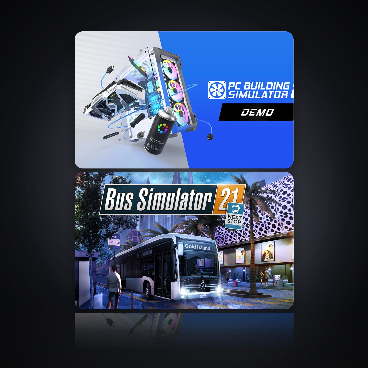 هالحساب إبك فيه PC Building Simulator 2 - Demo وBus Simulator 21 Next Stop، MY — HabibiAccounts