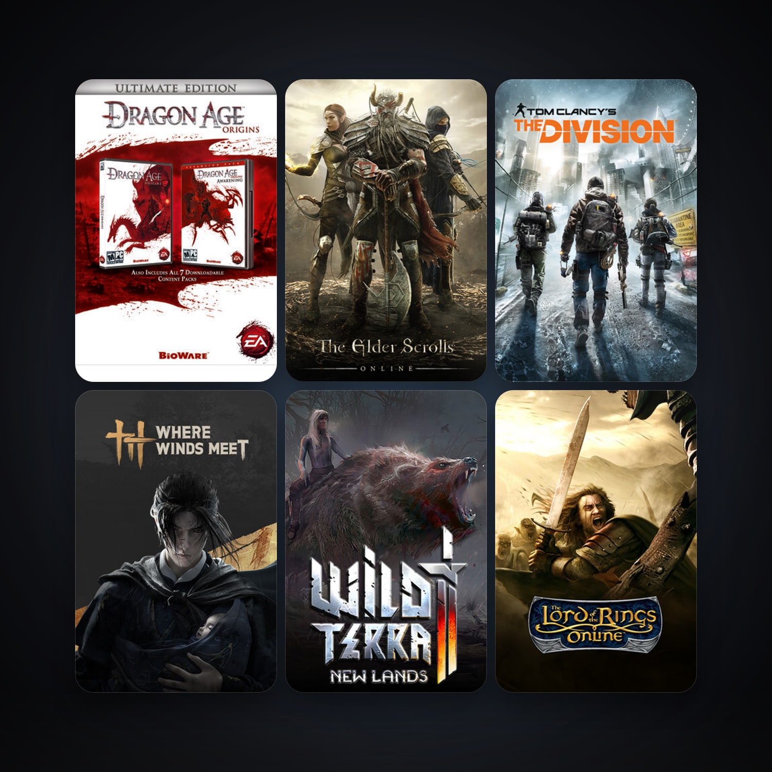 Dragon Age: Origins - Ultimate Edition + The Lord of the Rings Online, 15 games, clean — HabibiAccounts