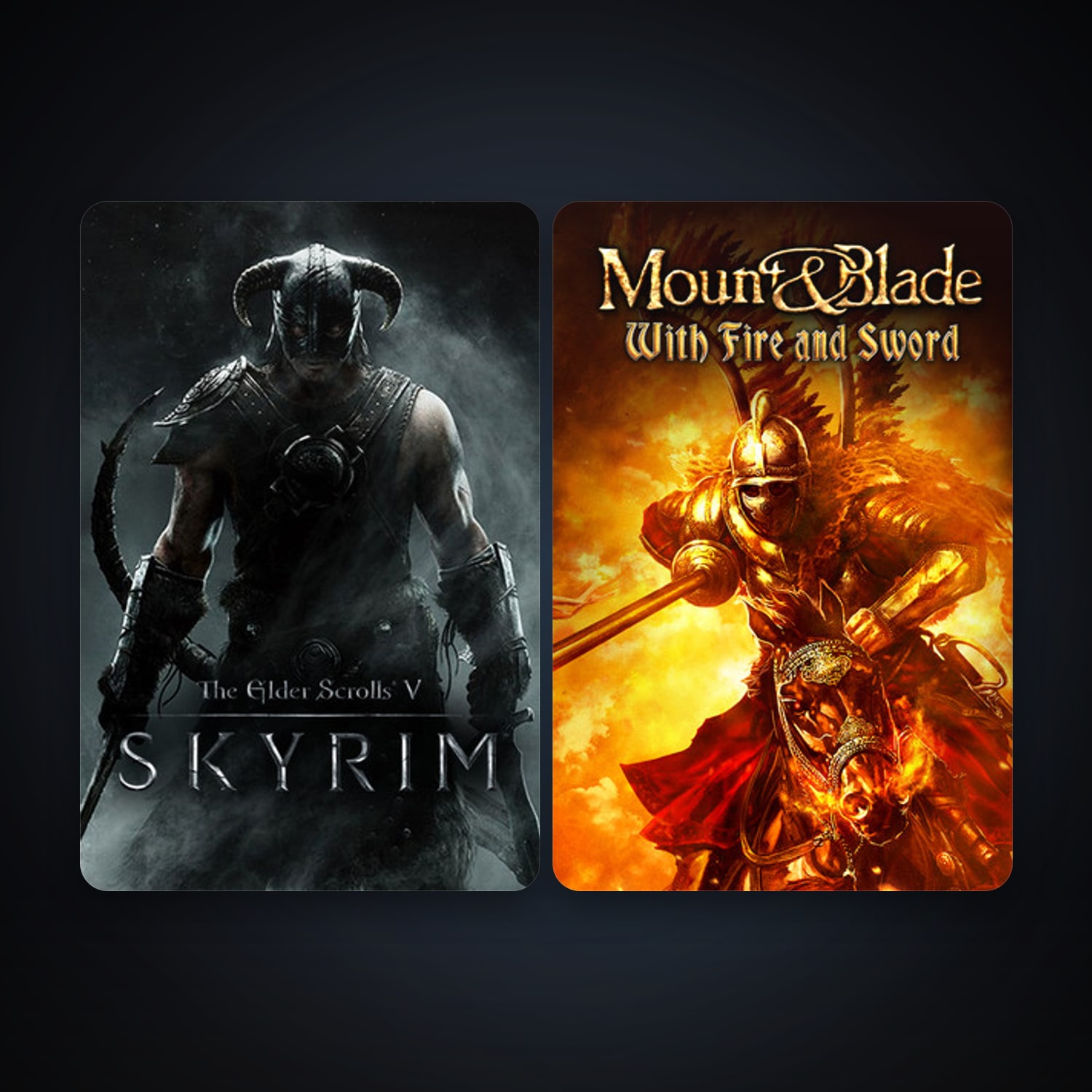Mount & Blade: With Fire & Sword + The Elder Scrolls V: Skyrim, 2 games, clean — HabibiAccounts