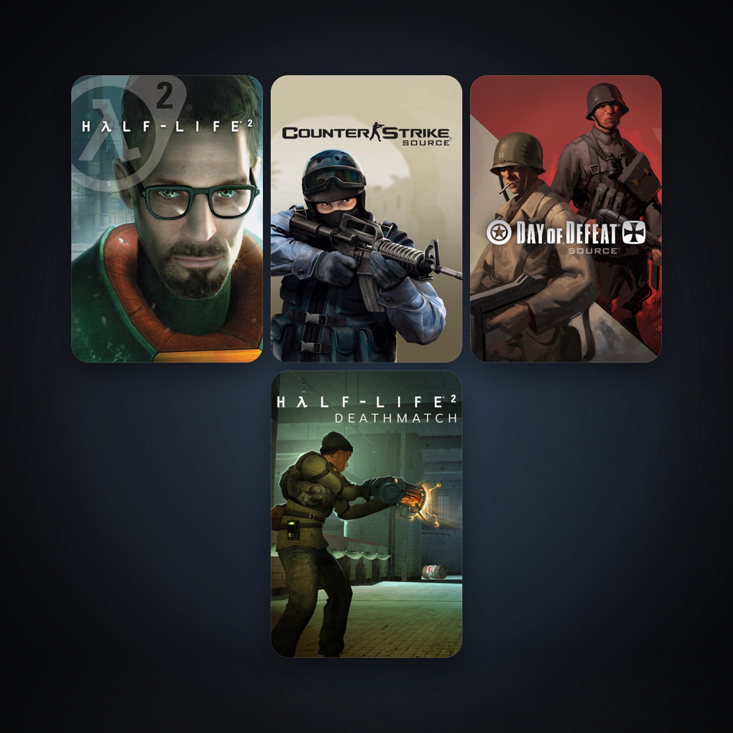 Half-Life 2 + Counter-Strike: Source, 5 games, Steam 10, clean — HabibiAccounts