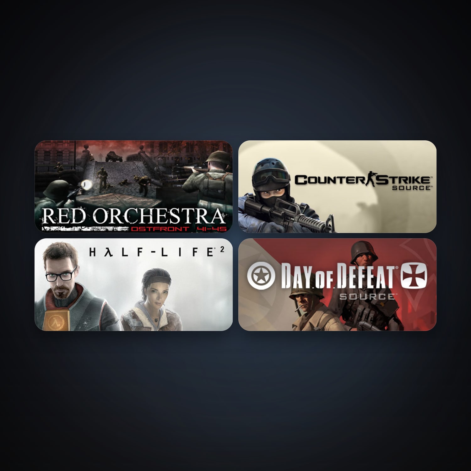 Half-Life 2 + Counter-Strike: Source, 8 games, Steam 10, clean — HabibiAccounts
