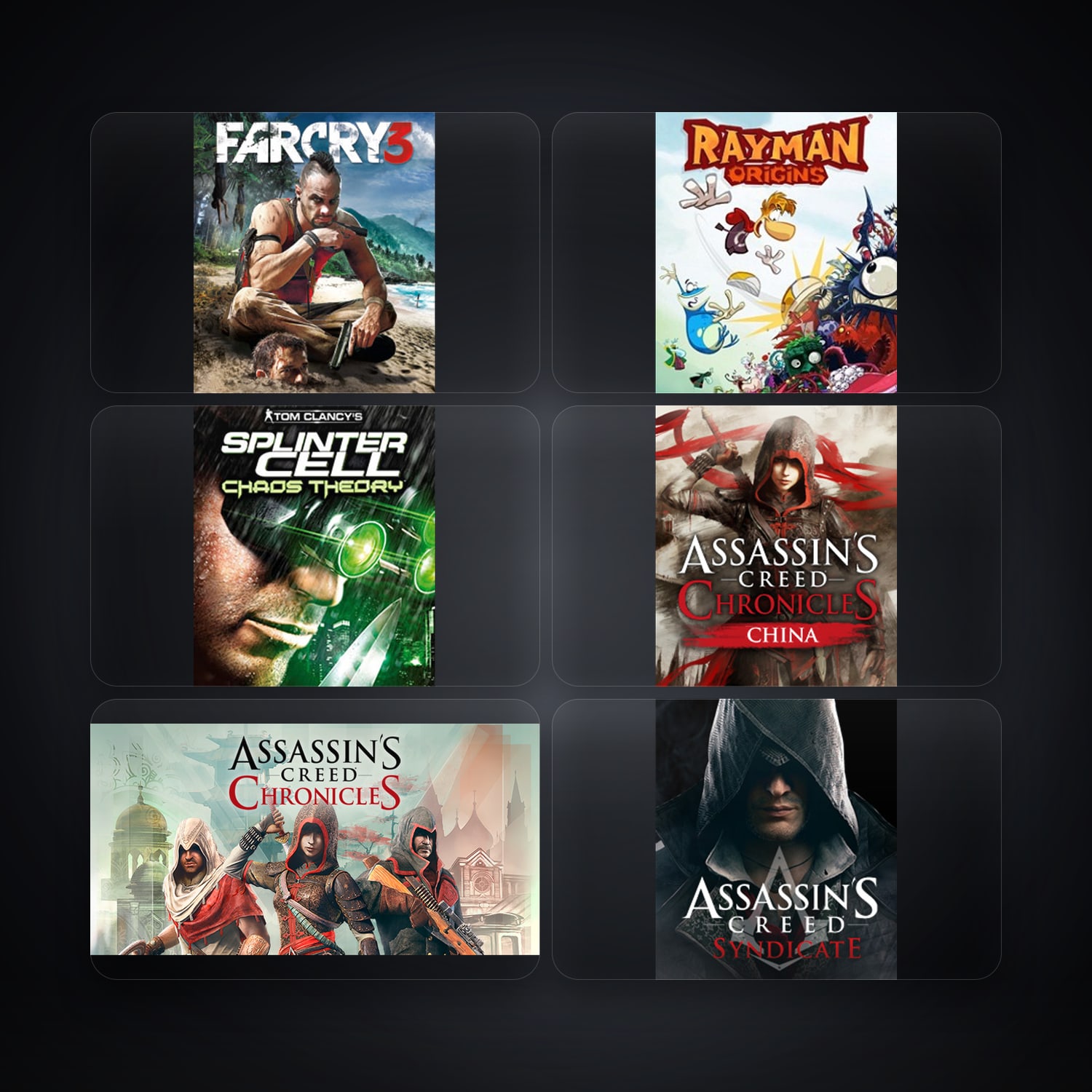 حساب يوبيسوفت فيه Far Cry 3 Deluxe Edition وRayman Origins، BR، 8 ألعاب — HabibiAccounts