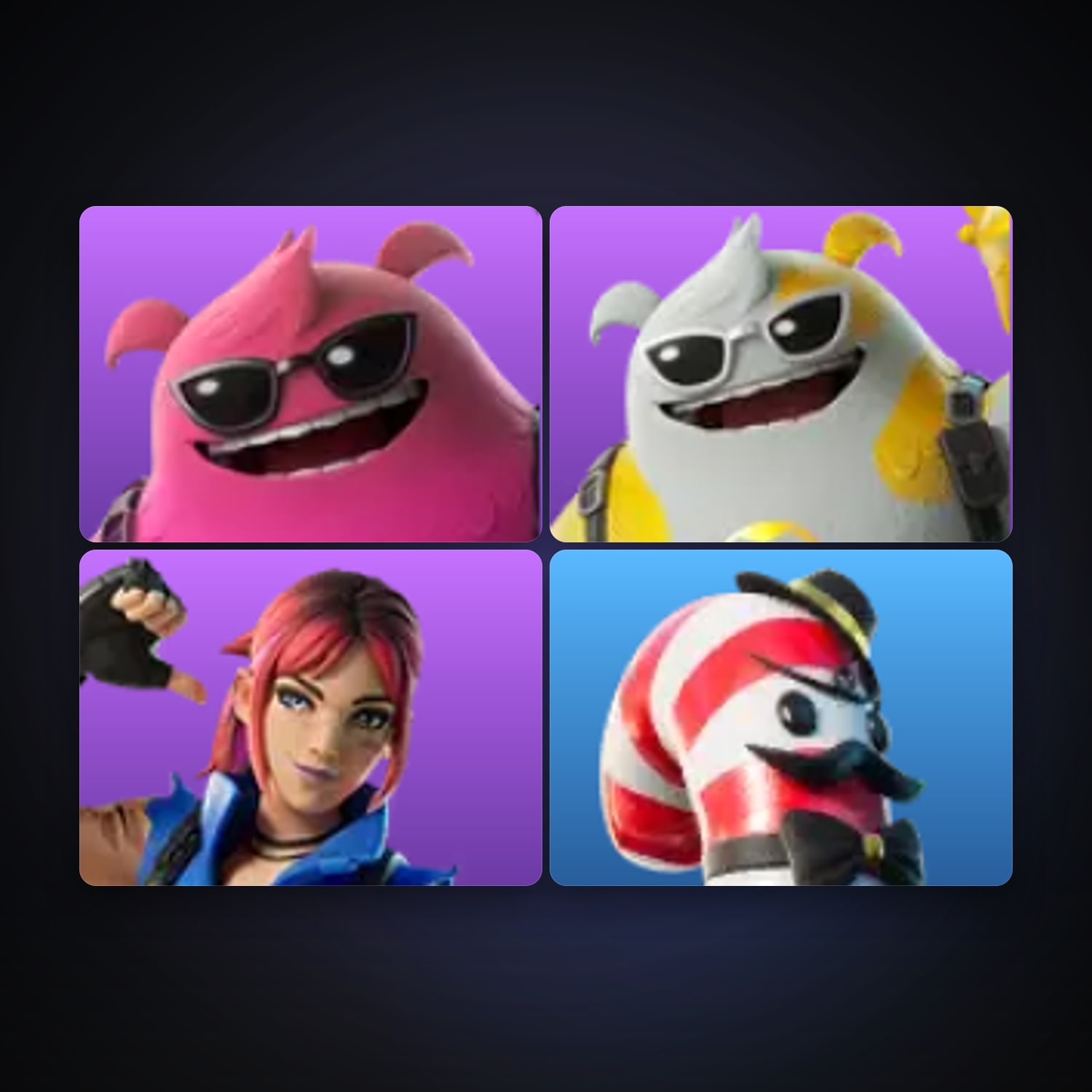Fortnite locker — 4 skins — 100 V-Bucks — lvl 48 — HabibiAccounts