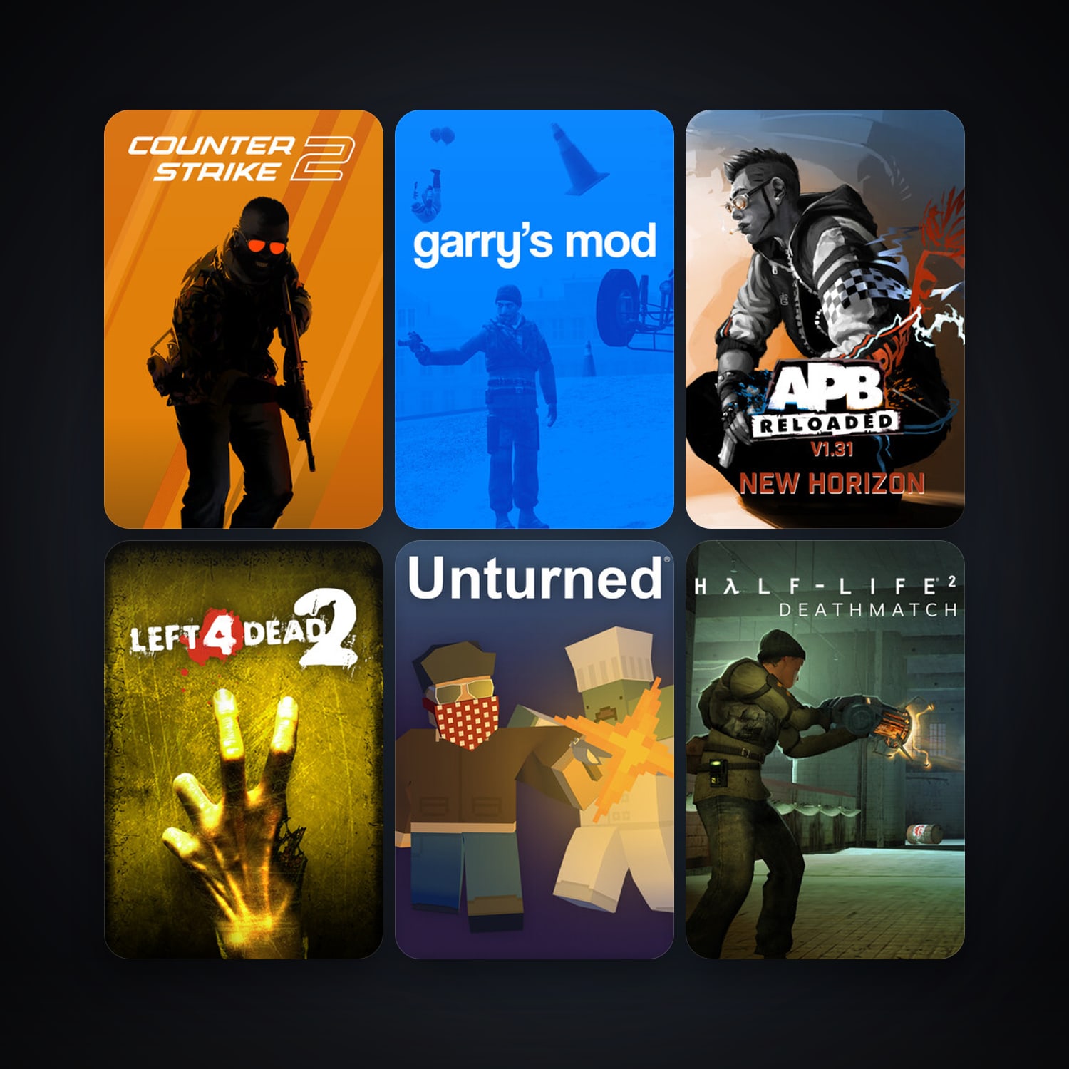 Half-Life 2: Deathmatch + Left 4 Dead 2, 9 games, Steam 10, clean — HabibiAccounts