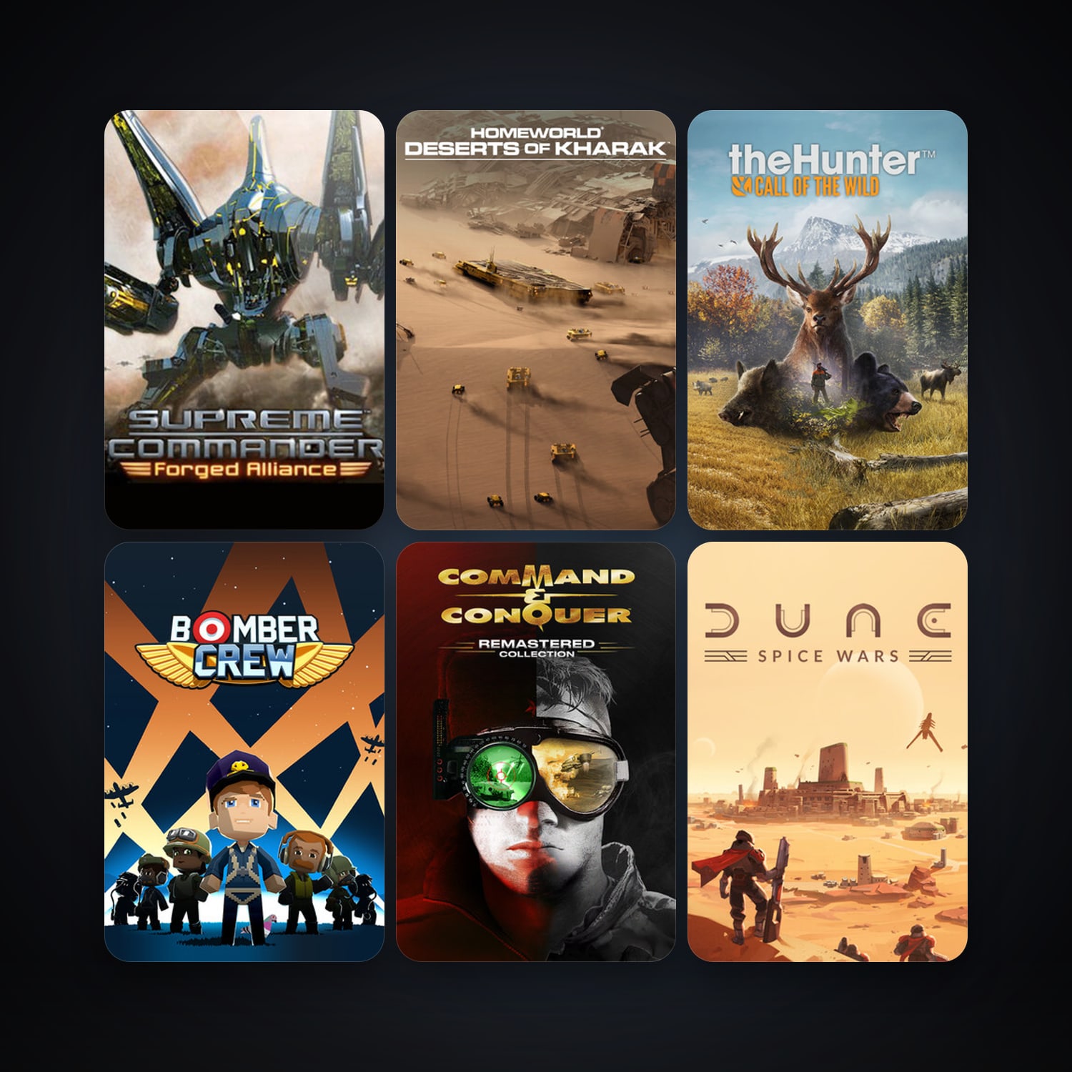 Supreme Commander: Forged Alliance + Homeworld: Deserts of Kharak, 8 games, clean — HabibiAccounts