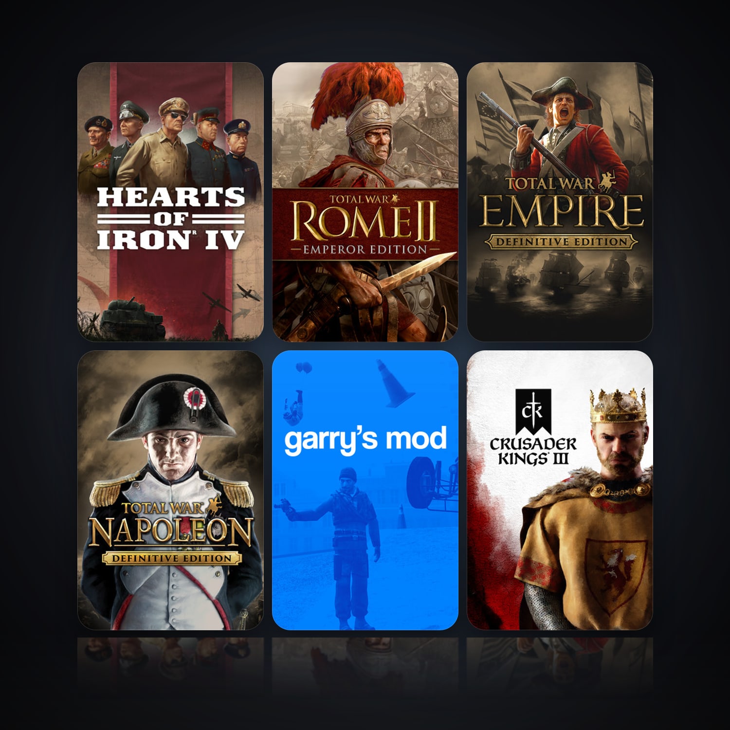 Hearts of Iron IV & Total War: ROME II - Emperor Edition | Level 10 | 56 Games | Clean — HabibiAccounts