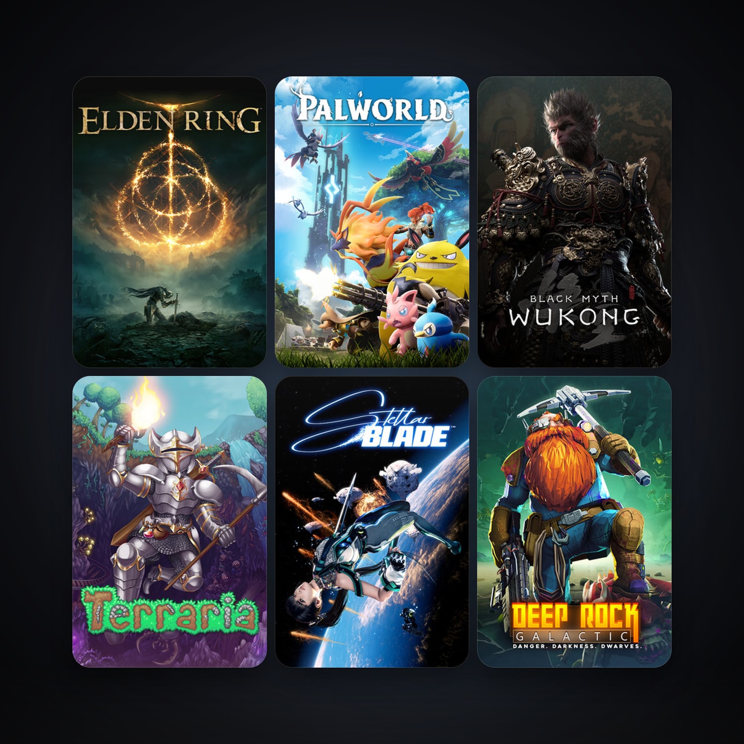 Terraria + Hollow Knight, 29 games, clean — HabibiAccounts