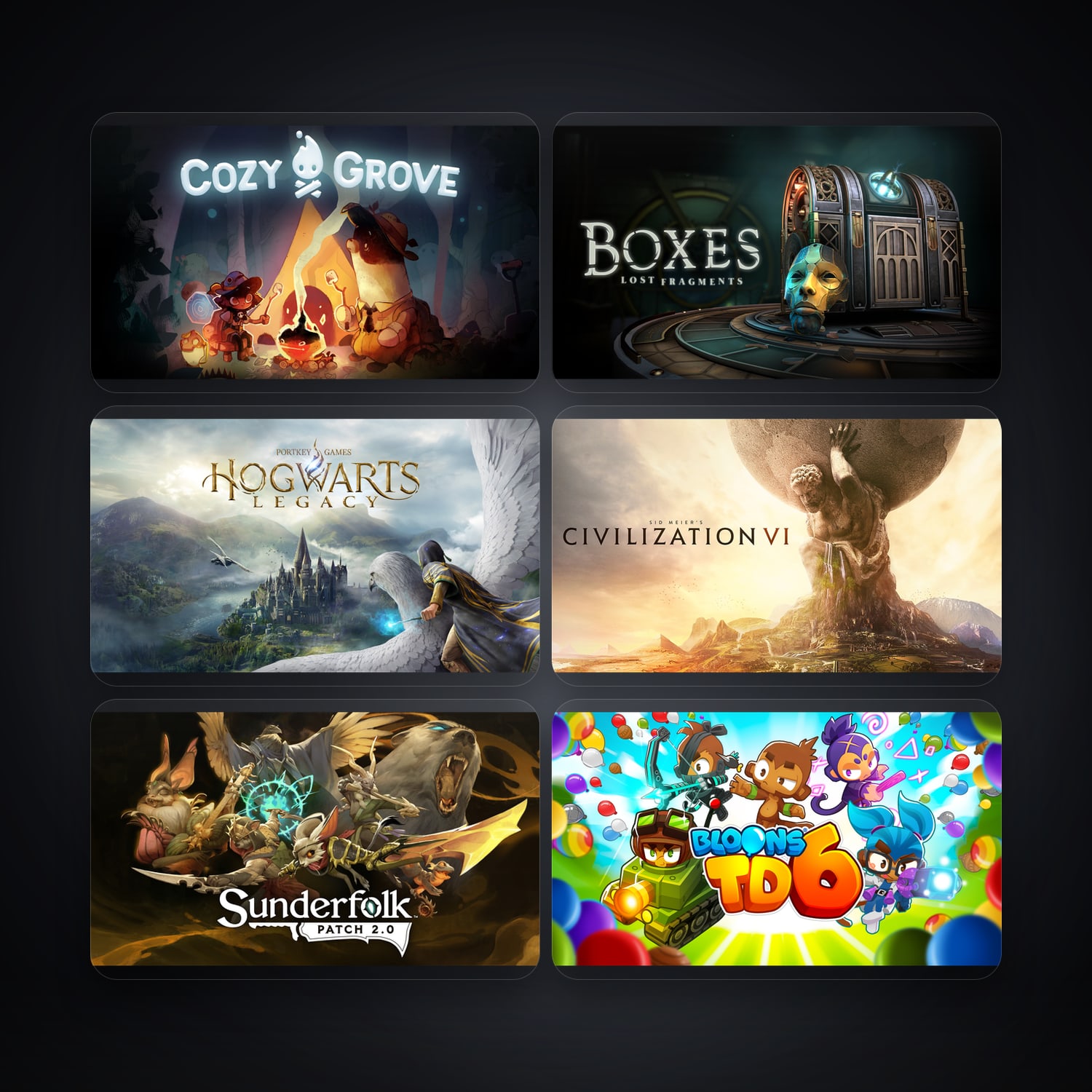 Epic Cozy Grove + Boxes: Lost Fragments — BR — 7 games — HabibiAccounts