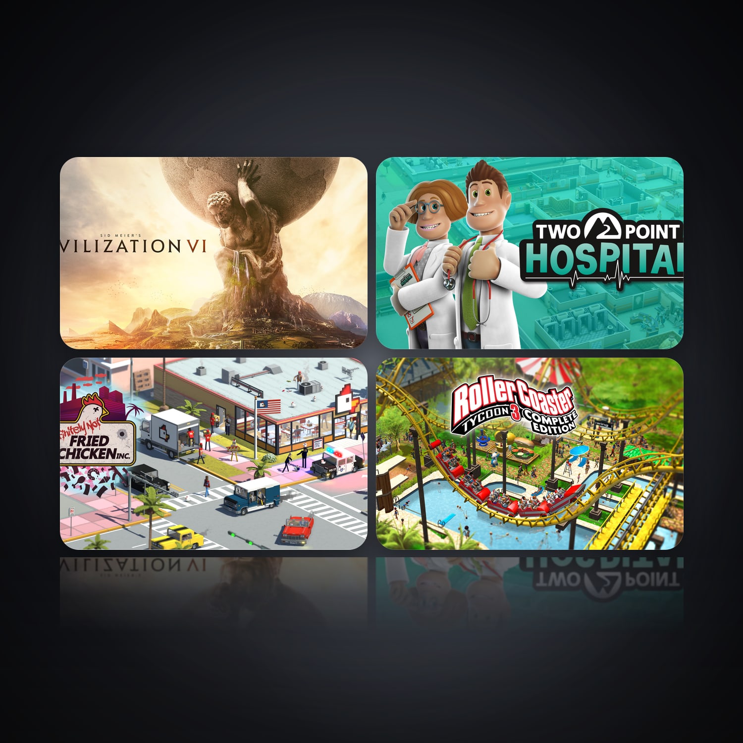Sid Meier's Civilization VI & Two Point Hospital | 5 Games — HabibiAccounts