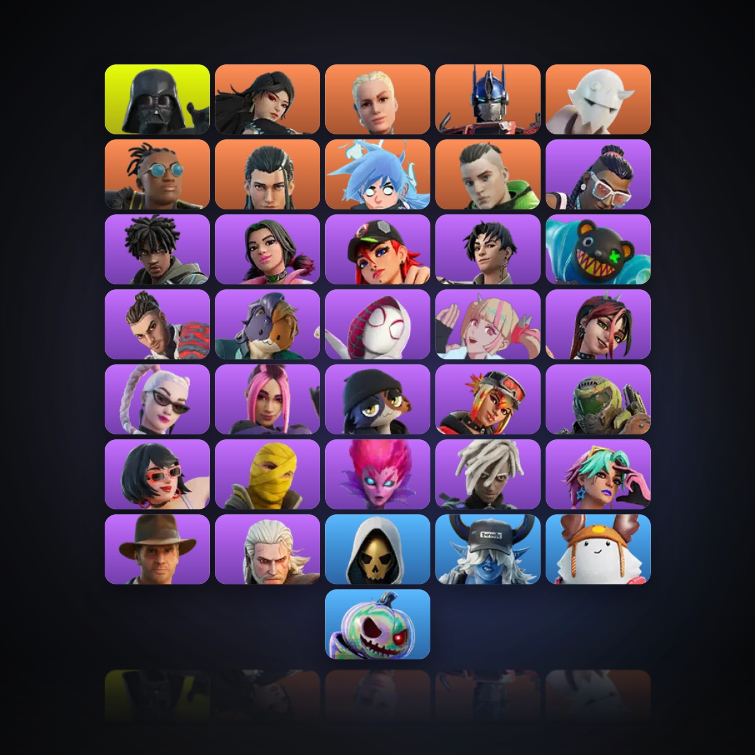 Fortnite | 36 Skins | 500 V-Bucks | Level 1261 | 62 Wins — HabibiAccounts
