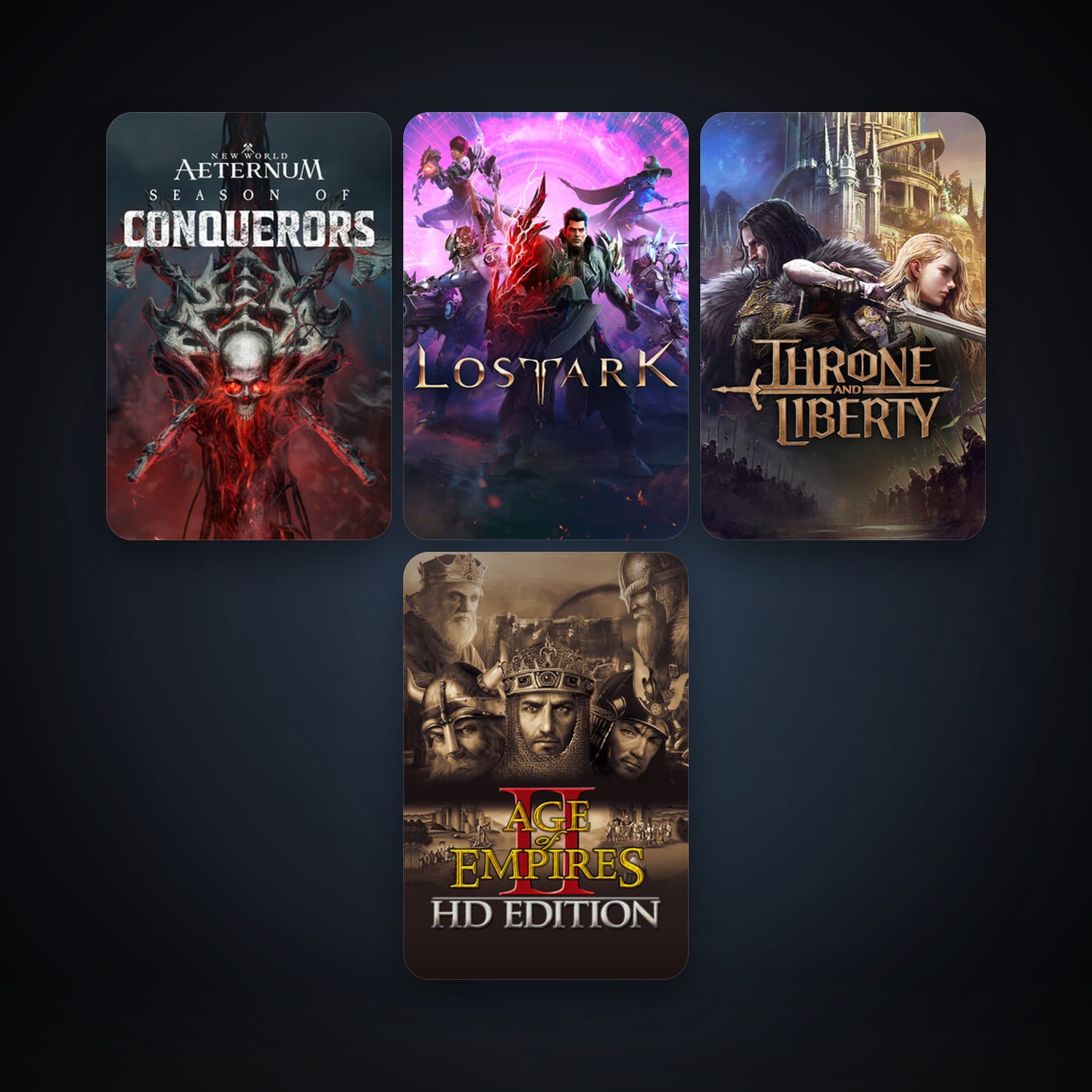 Age of Empires II + New World: Aeternum, 4 games, clean — HabibiAccounts