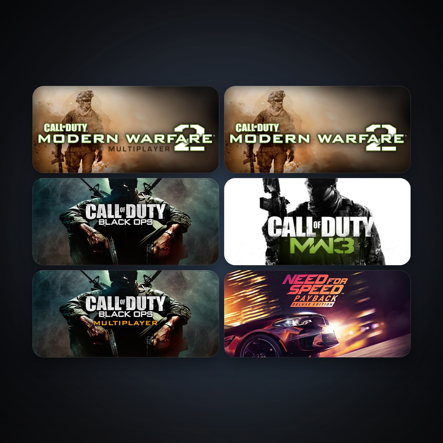 Call of Duty: Modern Warfare 2 (2009) + Call of Duty: Modern Warfare 2 - Multiplayer (2009), 16 games, Steam 10, clean — HabibiAccounts