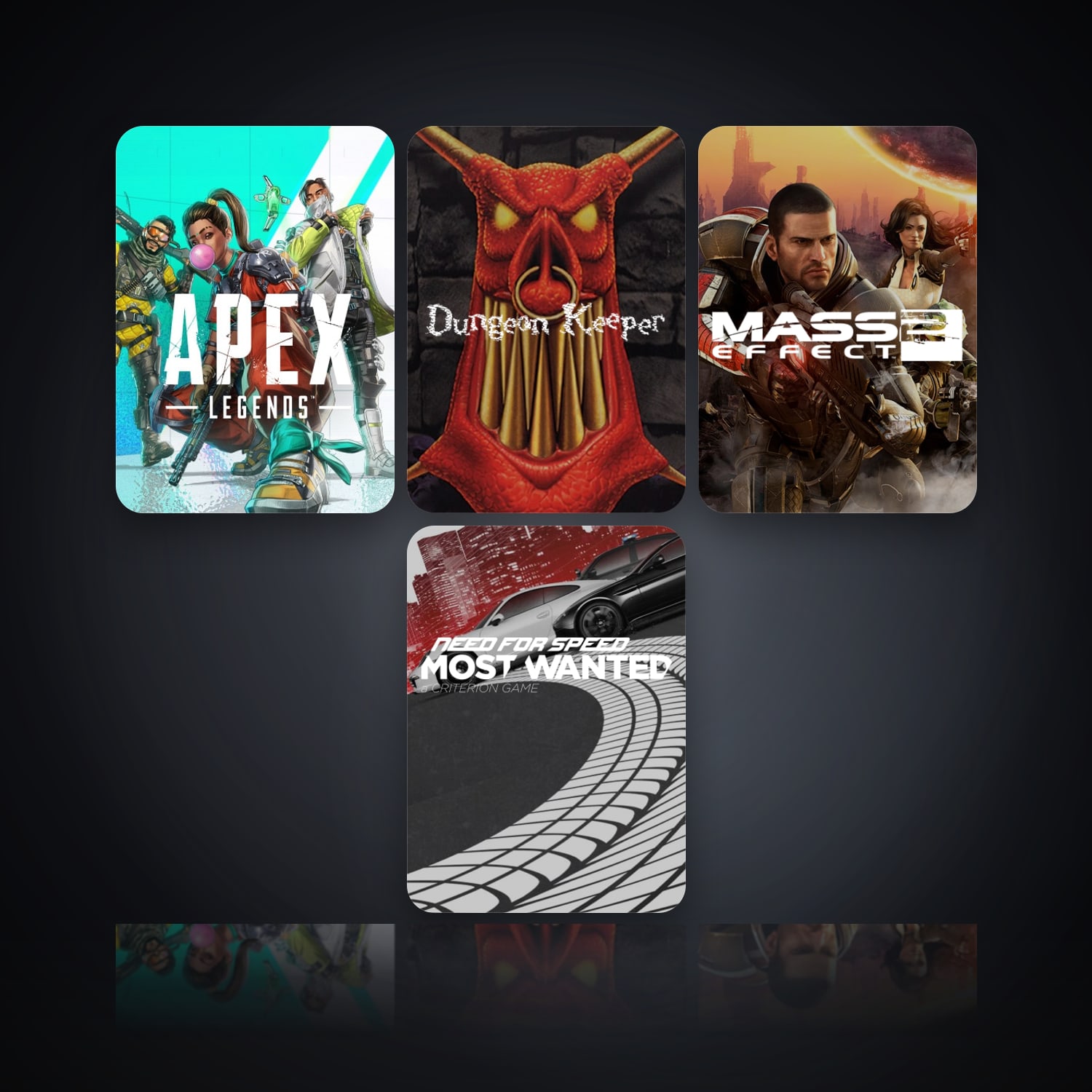 هالحساب إي إيه فيه Apex Legends وDungeon Keeper، ID، 5 ألعاب — HabibiAccounts