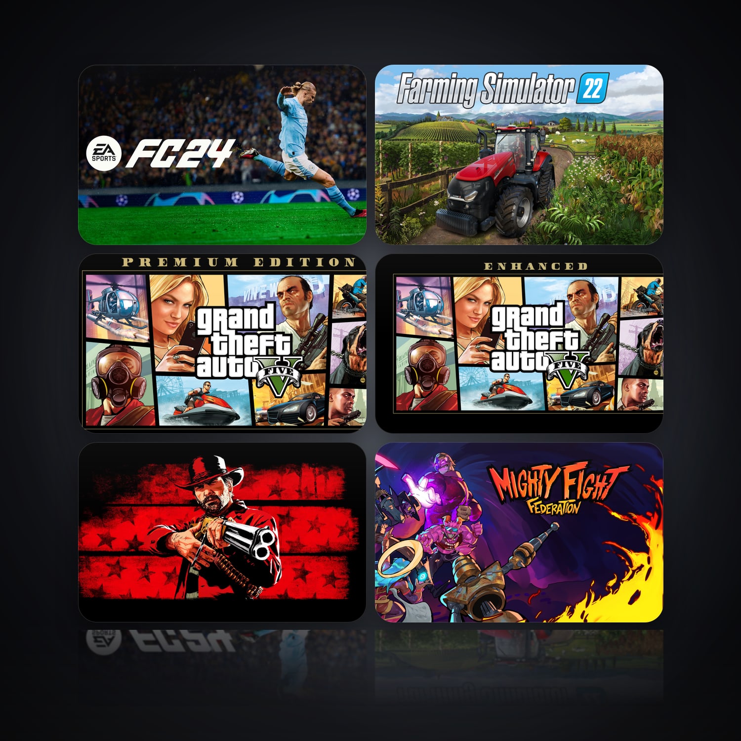 EA SPORTS FC 24 & Farming Simulator 22 | 47 Games — HabibiAccounts