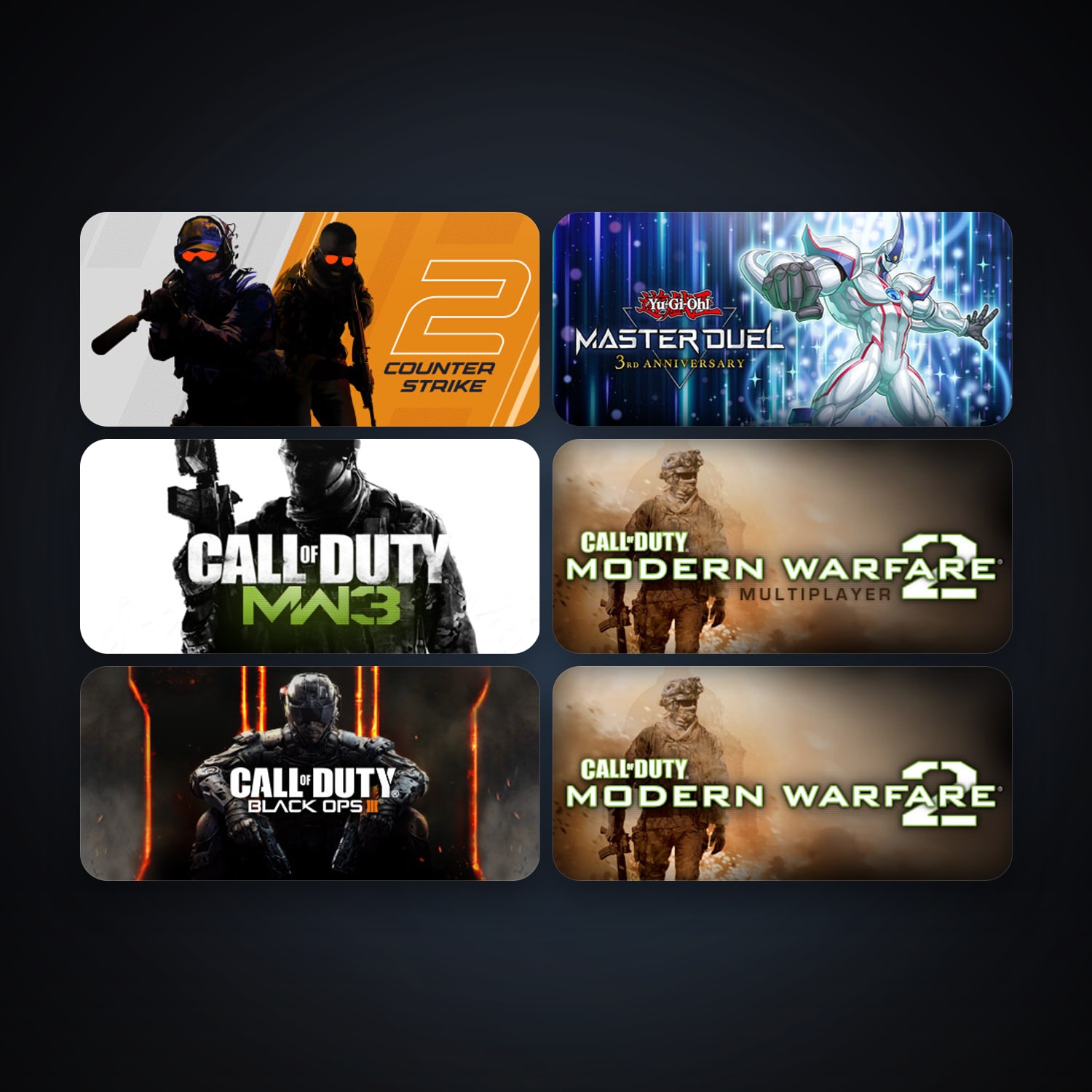 CS2 Prime + Call of Duty: Modern Warfare 2 (2009), 8 games, clean — HabibiAccounts