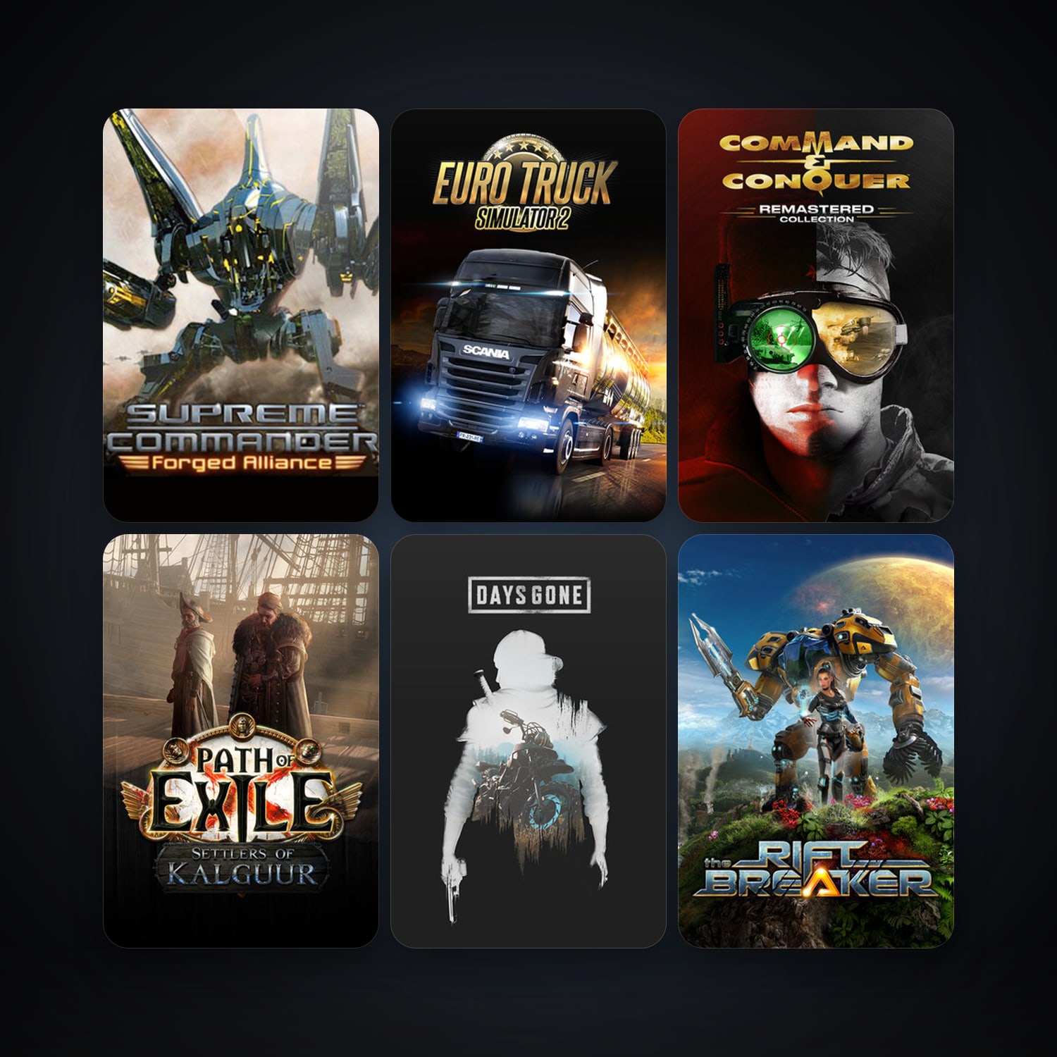 هالحساب ستيم فلين، Supreme Commander: Forged Alliance وEuro Truck Simulator 2، 8 لعبة، صامد واضح — HabibiAccounts