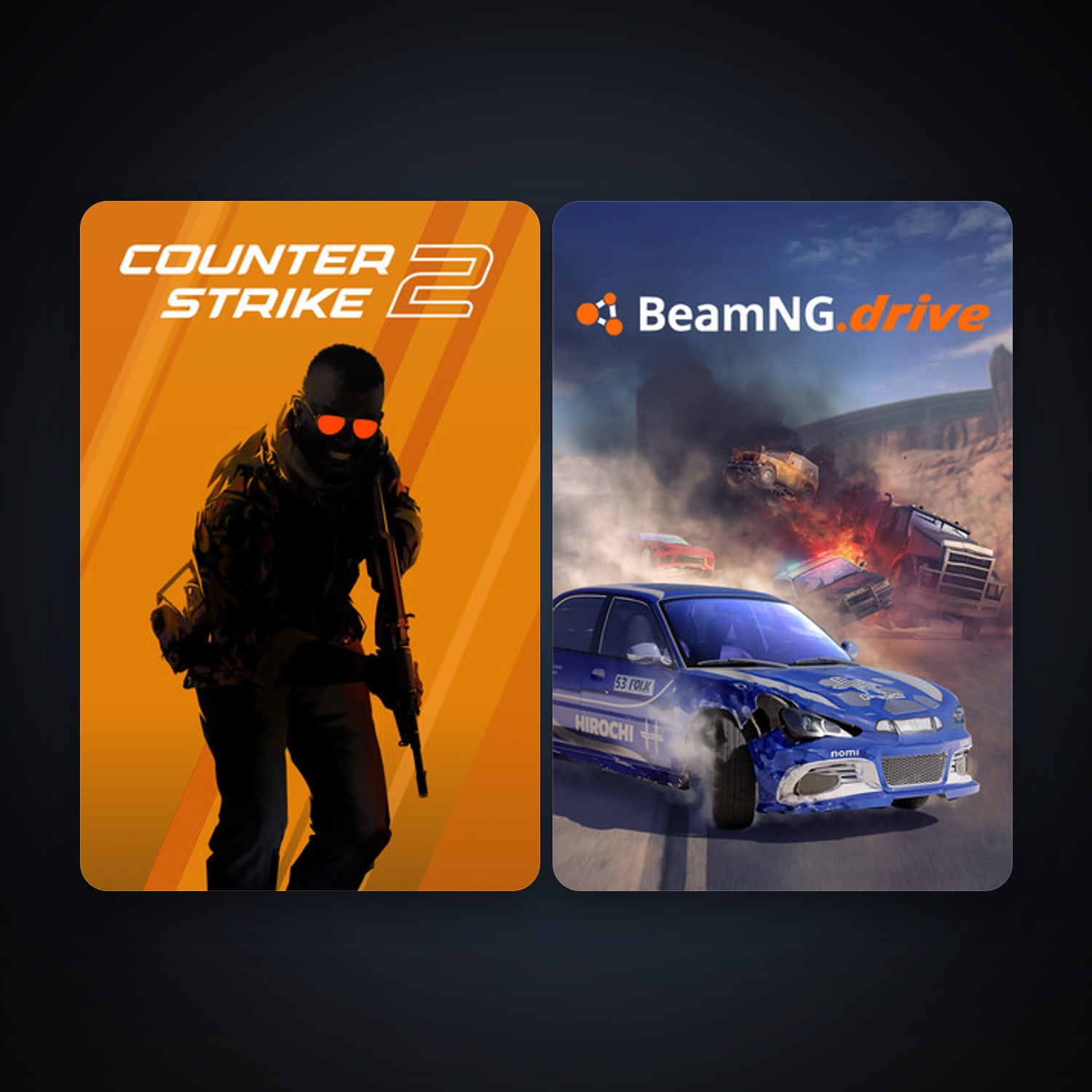 CS2 Prime + BeamNG.drive, 3 games, clean — HabibiAccounts