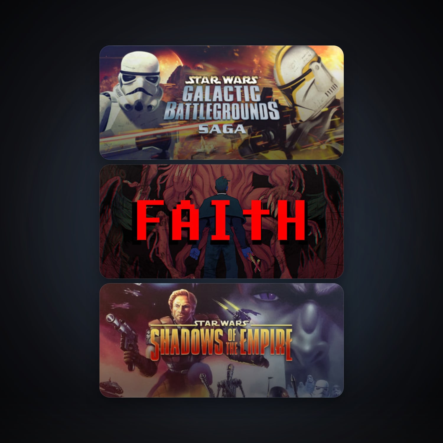 STAR WARS Galactic Battlegrounds Saga + STAR WARS SHADOWS OF THE EMPIRE, 5 games, clean — HabibiAccounts