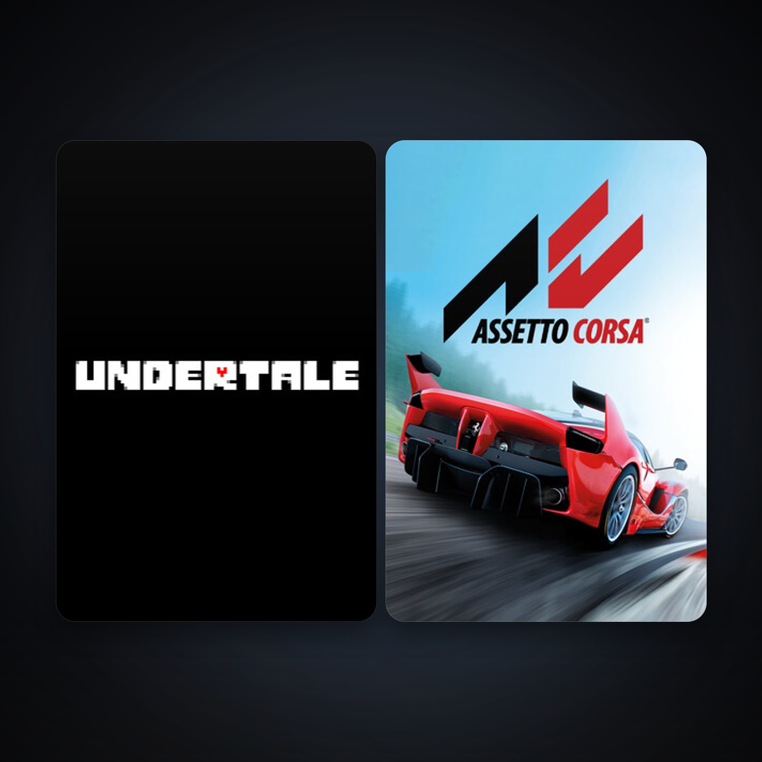 Assetto Corsa + Undertale, 2 games, clean — HabibiAccounts