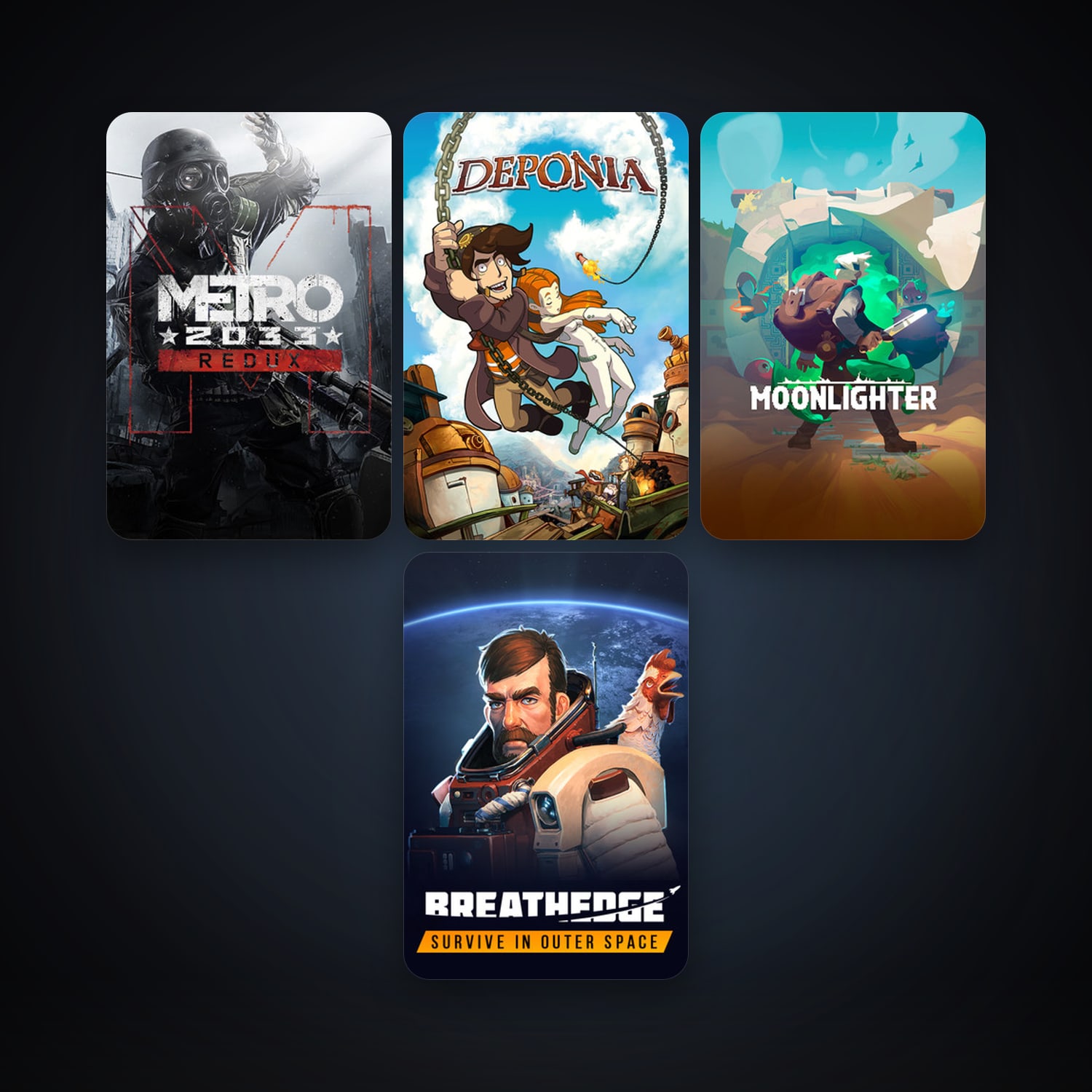 Deponia + Metro 2033 Redux, 6 games, clean — HabibiAccounts