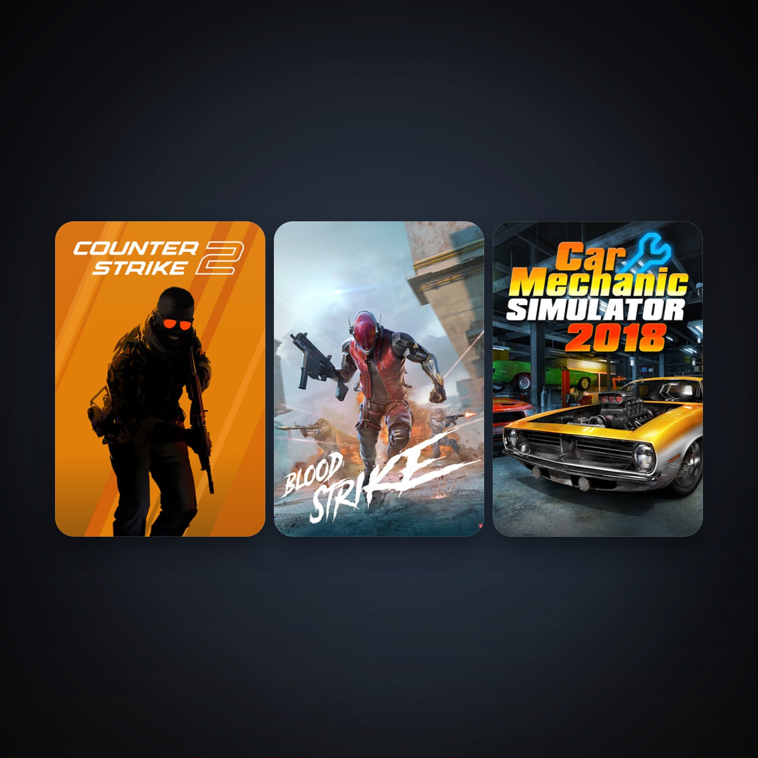 Steam account: CS2 Prime + Car Mechanic Simulator 2018, 5 games, clean — HabibiAccounts