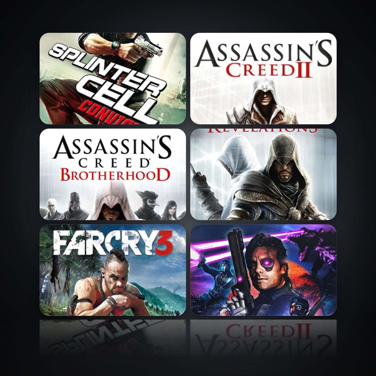 Tom Clancy's Splinter Cell Conviction & Assassin's Creed II | 65 Games — HabibiAccounts
