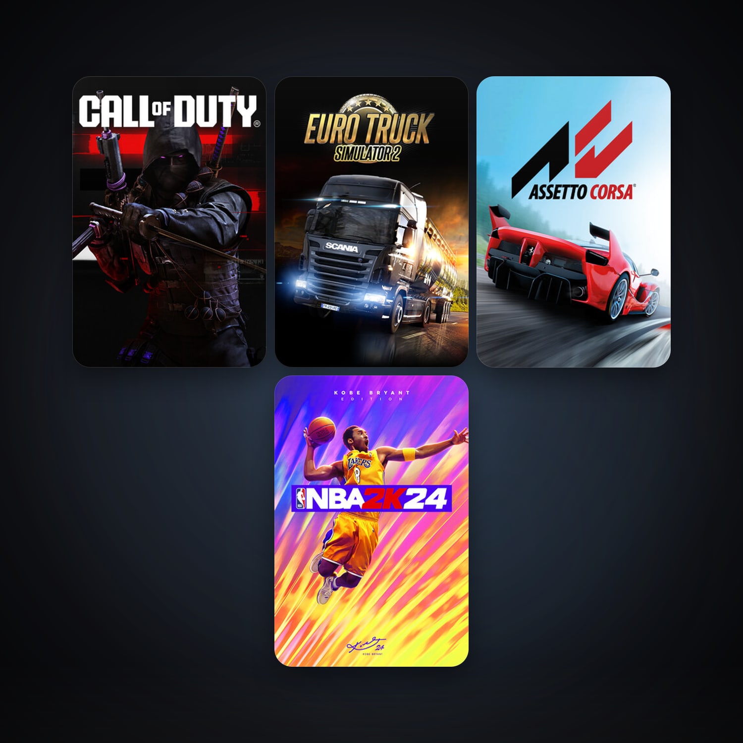 Euro Truck Simulator 2 + Assetto Corsa, 9 games, clean — HabibiAccounts